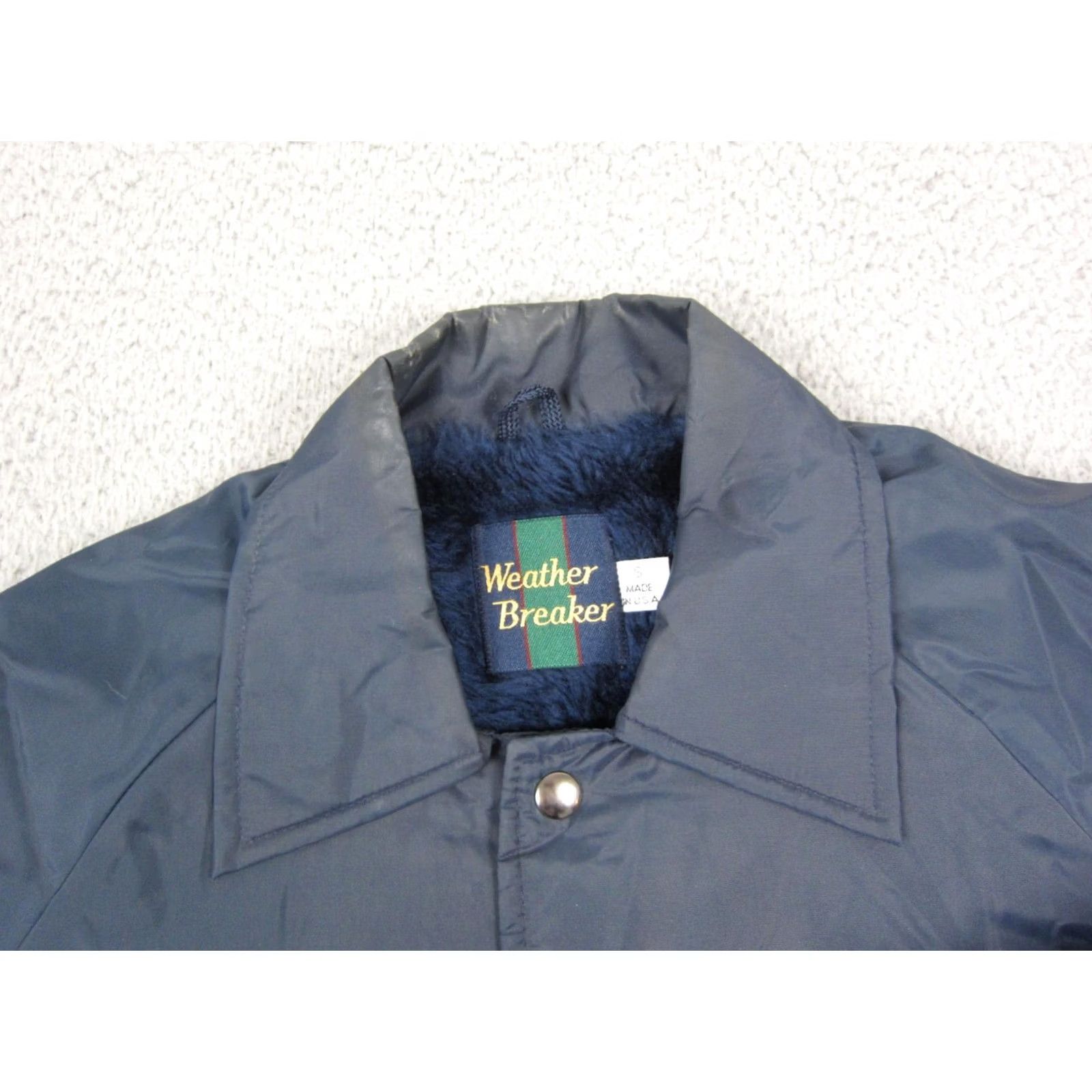 Vintage VINTAGE Weather Breaker Jacket Mens Bomber Jacket Blue 90s Lined Nylon Zip Small S Size US S / EU 44-46 / 1 - 3 Thumbnail