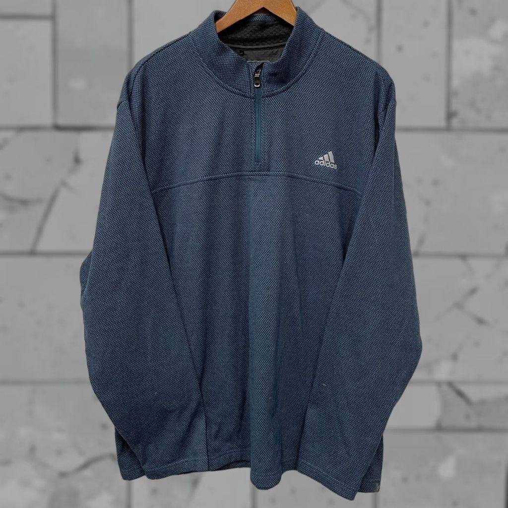 Adidas Adidas Half zip-up Jacket Mens 2XL Blue Pullover Activewear Basic Jacket Size US XXL / EU 58 / 5 - 1 Thumbnail