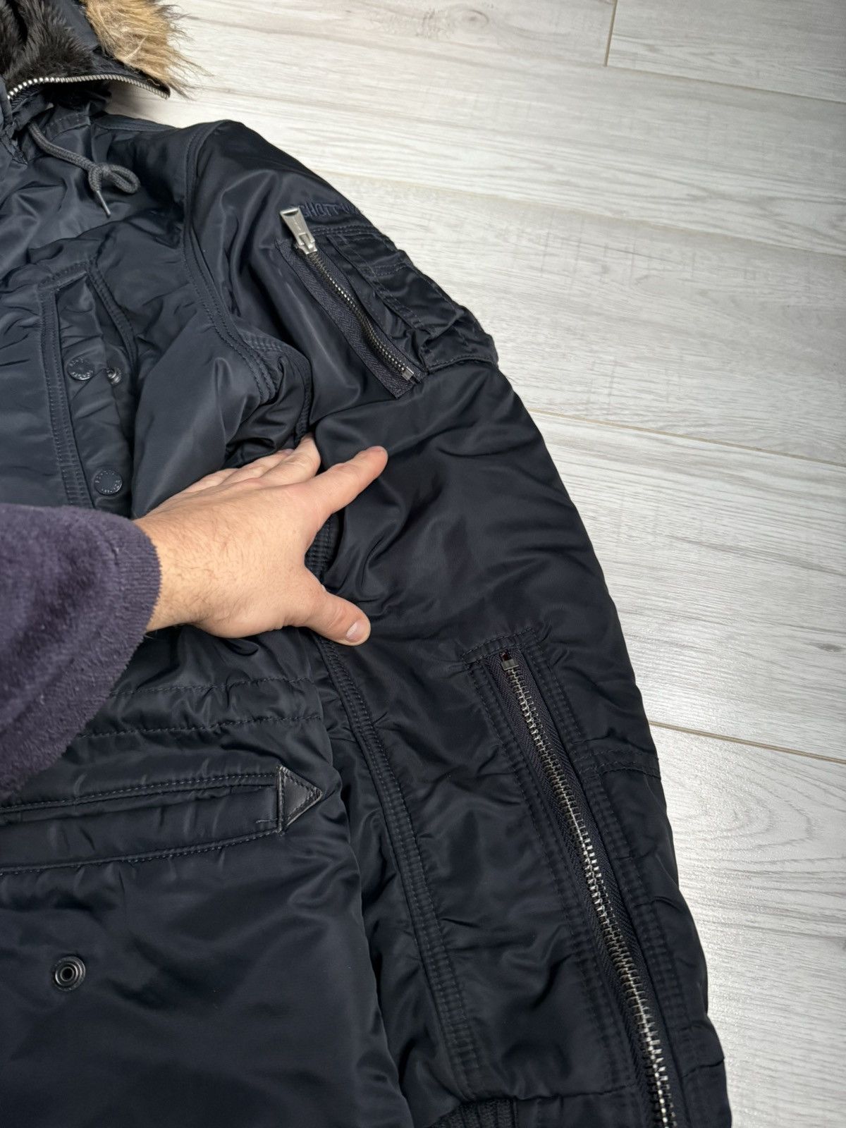 Alpha Industries × Schott Vintage Schott military parka jacket bomber Size US XL / EU 56 / 4 - 8 Thumbnail