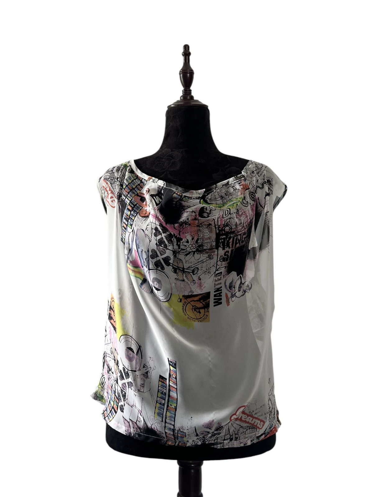 Comme des Garcons × Japanese Brand × gomme Gomme Homme Graffiti Art Printed Sleeveless Blouse Size M / US 6-8 / IT 42-44 - 17 Thumbnail