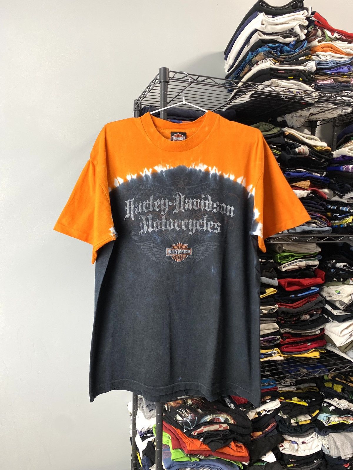 Band Tees Rare! Vintage Harley Davidson Liquid Blue Style T Shirt Size US L / EU 52-54 / 3 - 1 Thumbnail