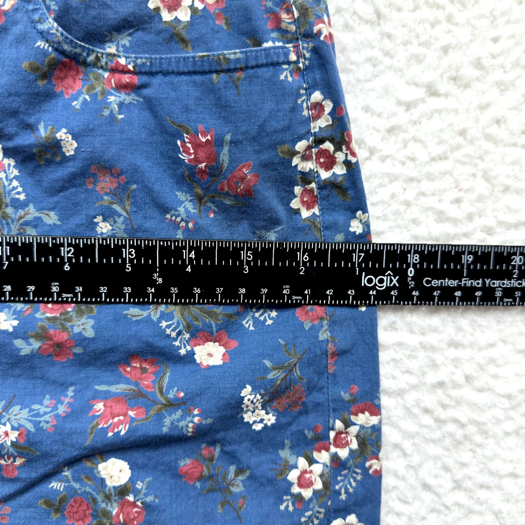 Ralph Lauren VINTAGE Ralph Lauren Mini Skirt 6 27 Medium Blue Ditsy Floral 70s Western Boho Mens Girls Womens Size 28" / US 6 / IT 42 - 5 Thumbnail