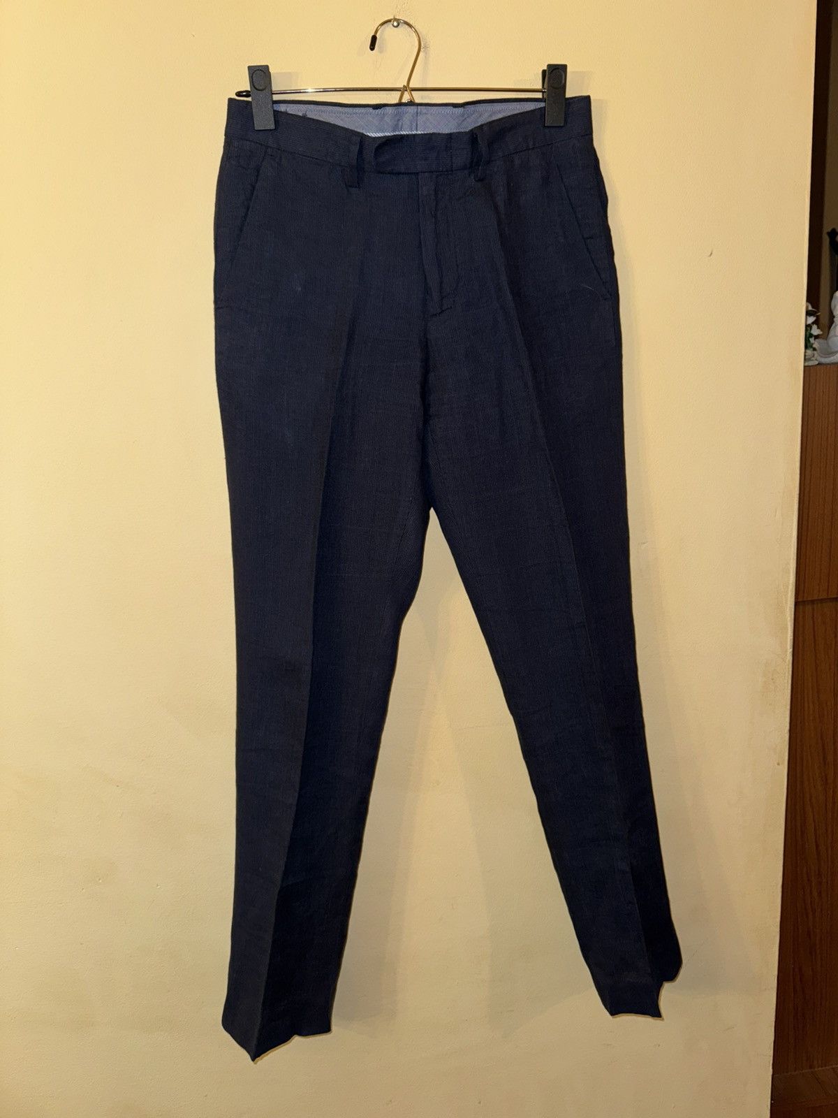 J.Crew J Crew Men’s Bowery Slim Navy Linen Pants, 28x32 Size US 28 / EU 44 - 1 Thumbnail