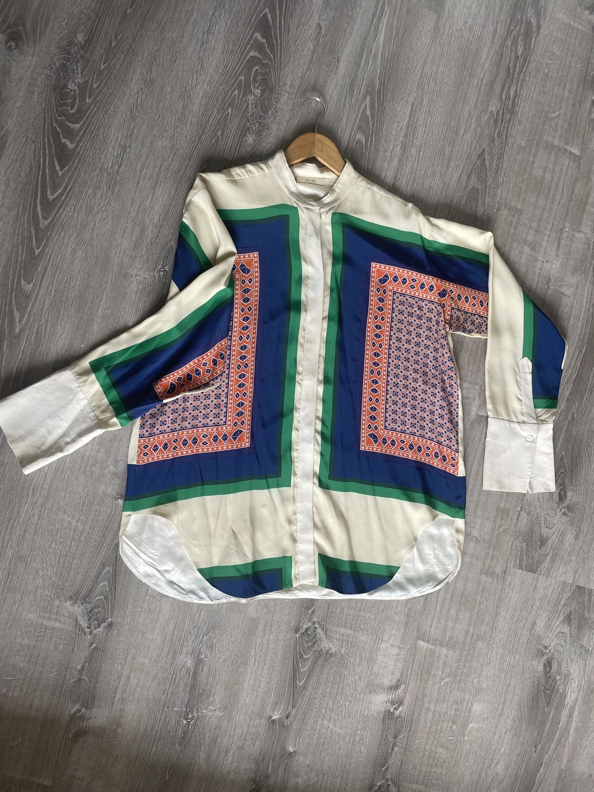 CELINE セリーヌ　フィービー　PHOEBE PHILO 18AW シャツ Céline by Phoebe Philo Striped Pyjama Shirt - Ākaibu Store