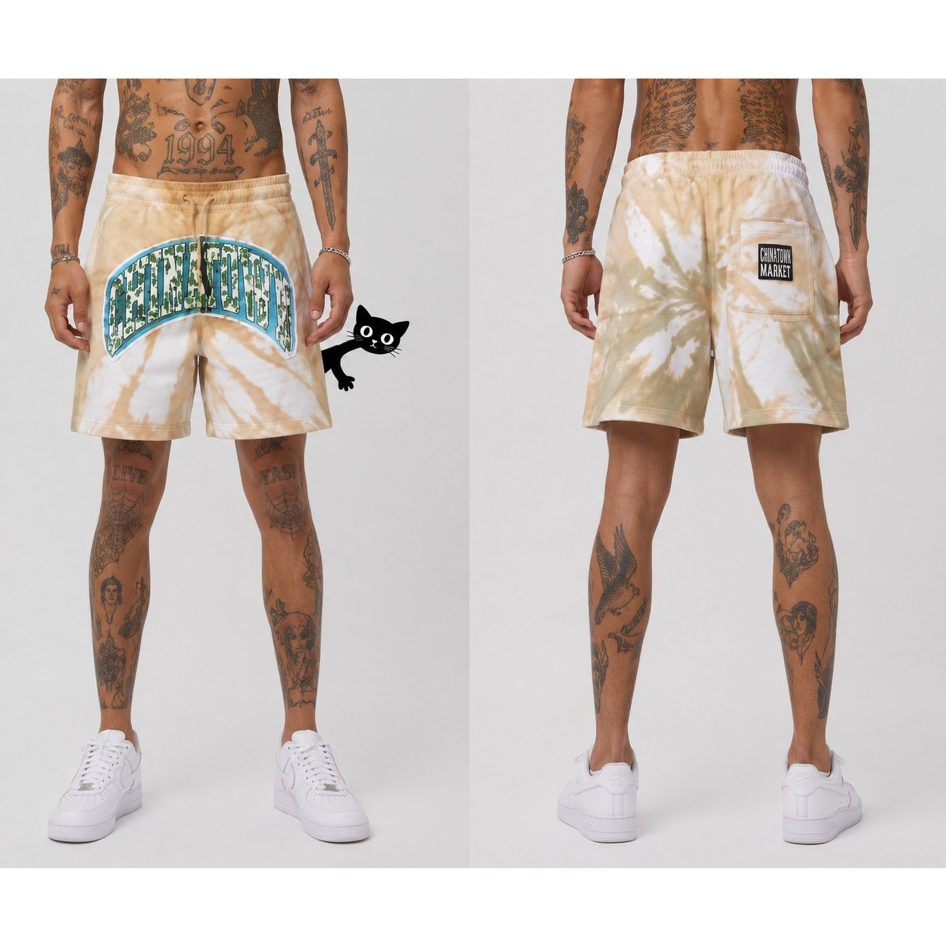 Other NWT Chinatown Market Beige Tiedye Island Arc Shorts Pocket S Size US 30 / EU 46 - 3 Thumbnail