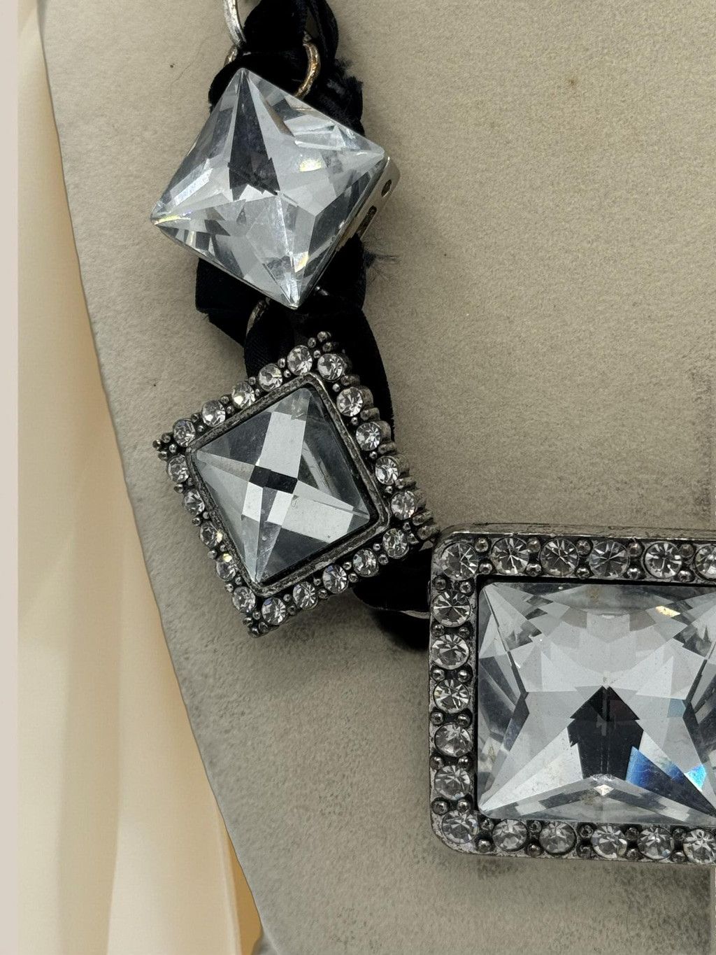 Other Y2K Couture Statement Necklace – Oversized Crystal Bib Size ONE SIZE - 3 Thumbnail