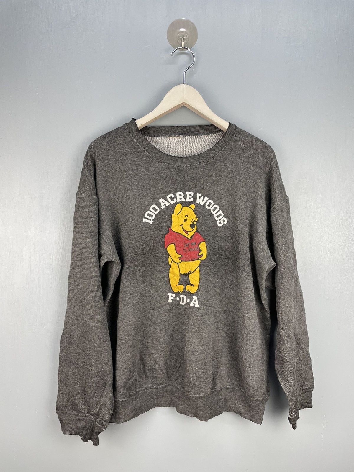Cartoon Network Vintage 90s 100 Acre Woods FDA winnie the pooh sweatshirt Size US L / EU 52-54 / 3 - 1 Thumbnail