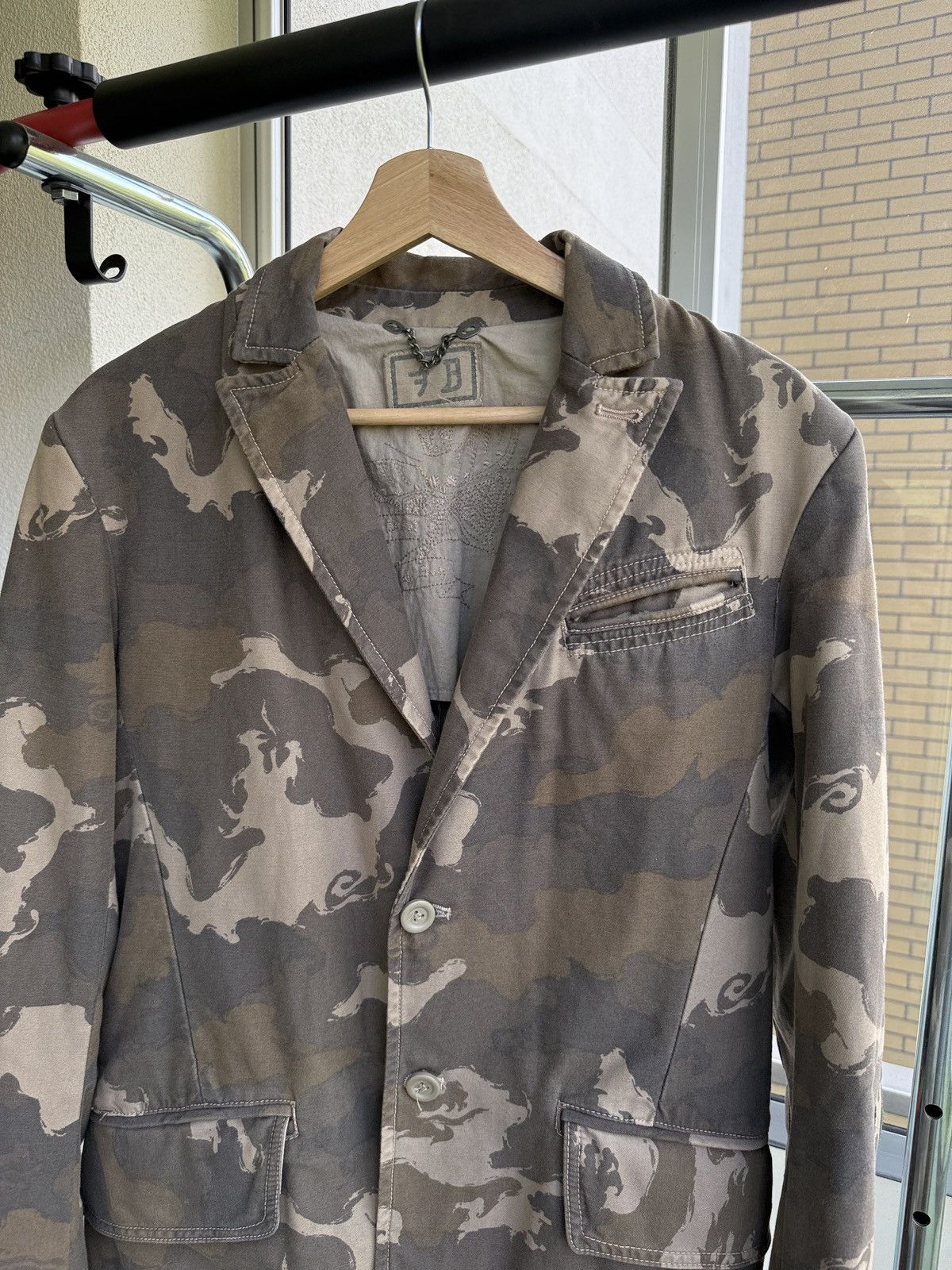 Diesel Vintage Diesel Denim Camo blazer Jacket Size US S / EU 44-46 / 1 - 2 Thumbnail