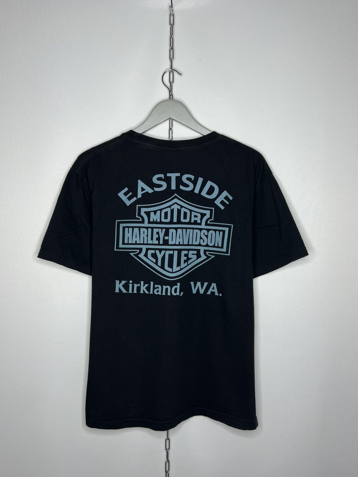 Harley Davidson Vintage Harley Davidson Big Logo Moto T-Shirt Tee Eastside Size US XL / EU 56 / 4 - 6 Thumbnail