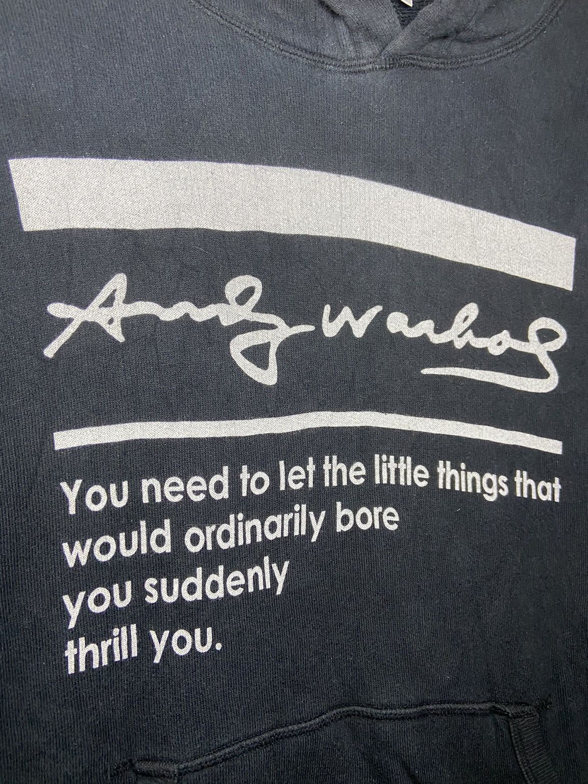 Andy Warhol × Japanese Brand × Uniqlo ANDY WARHOL X UNIQLO BLACK HOODIE Size US L / EU 52-54 / 3 - 6 Thumbnail