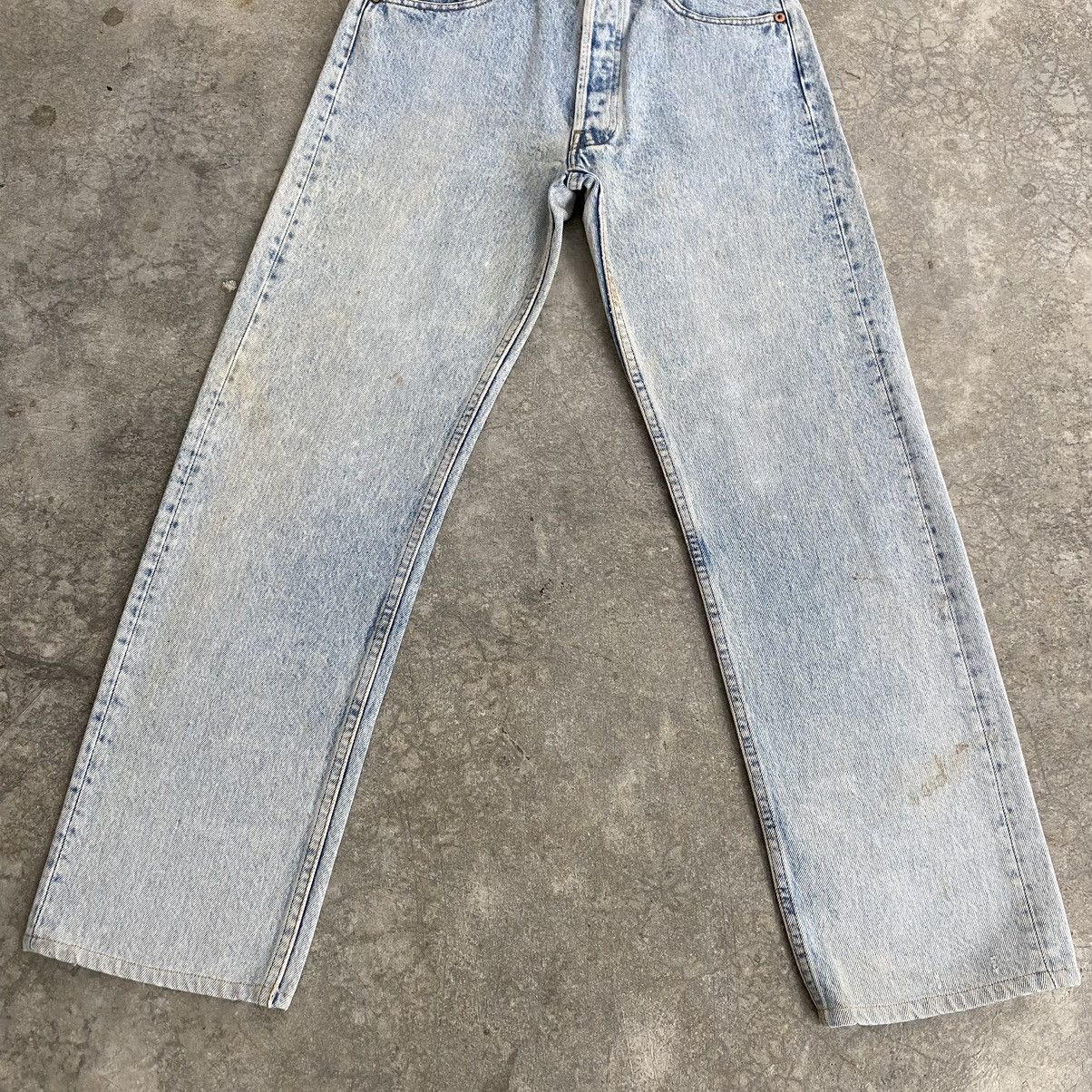 Levi's Size 28x27.5 Vintage 90’s Levis 501 Acid Washed Blue Jeans Size US 28 / EU 44 - 3 Thumbnail