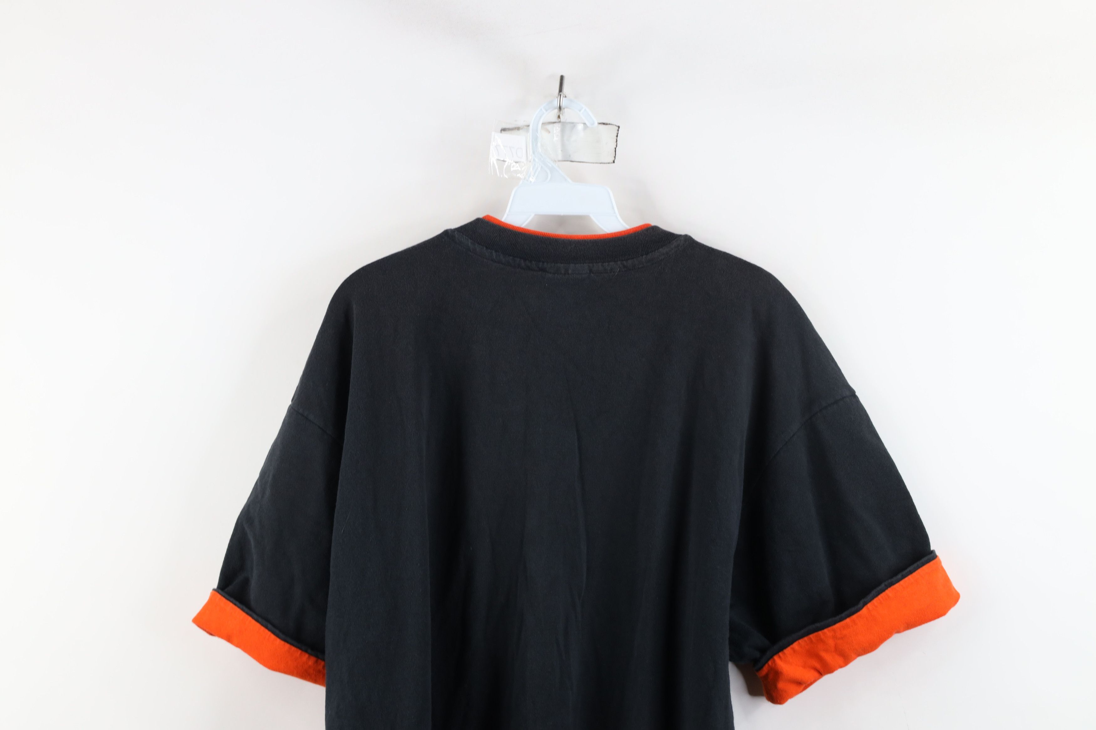 Vintage Vintage 90s Streetwear Blank Heavy Layered T-Shirt Black USA Size US XL / EU 56 / 4 - 11 Thumbnail
