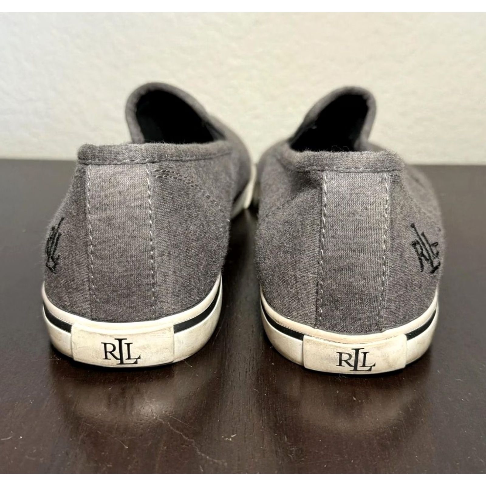 Ralph Lauren Lauren Ralph Lauren Shoes Womens Size 8.5 Gray Slip On Janis Jersey Knit Casual Size M / US 6-8 / IT 42-44 - 6 Thumbnail