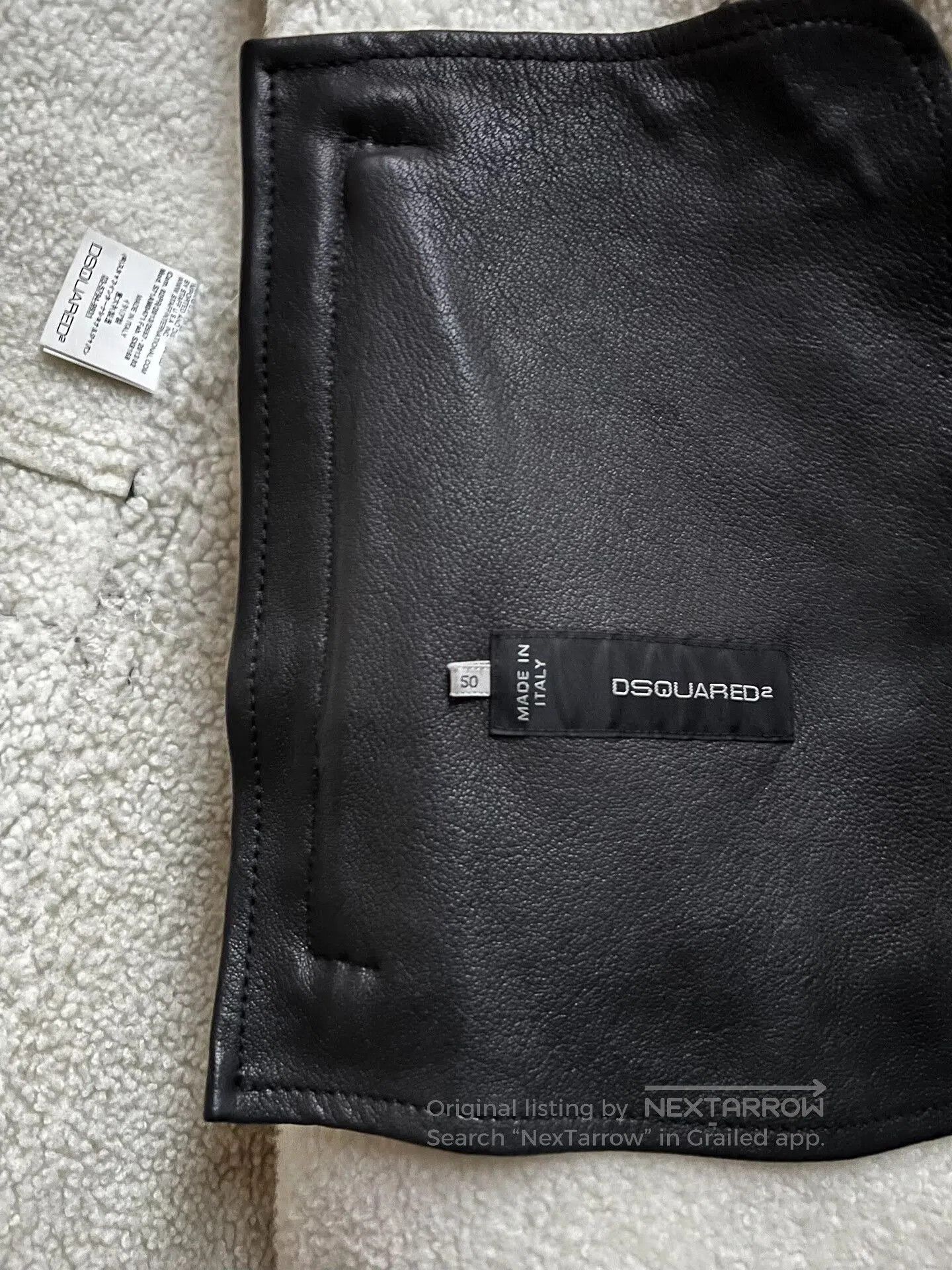 Dsquared2 Dsquared2 Men's Leather Fur Hunting Jacket. Size US M / EU 48-50 / 2 - 7 Thumbnail