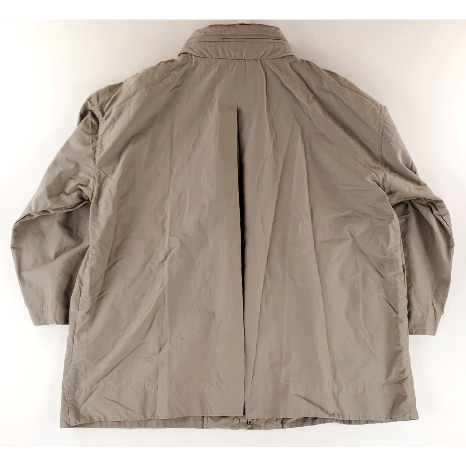 Eileen Fisher Eileen Fisher Windbreaker Jacket Gray Womens XL High Cotton Stand Collar Hooded Jacket Size XL / US 12-14 / IT 48-50 - 4 Thumbnail