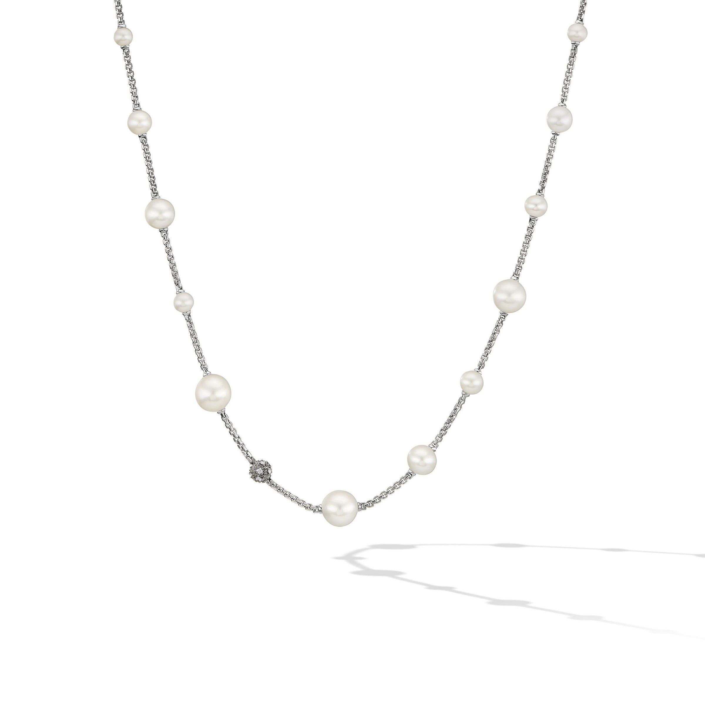 David Yurman o1w1db10525 N17755D Necklace in Silver and Diamond Size ONE SIZE - 1 Thumbnail