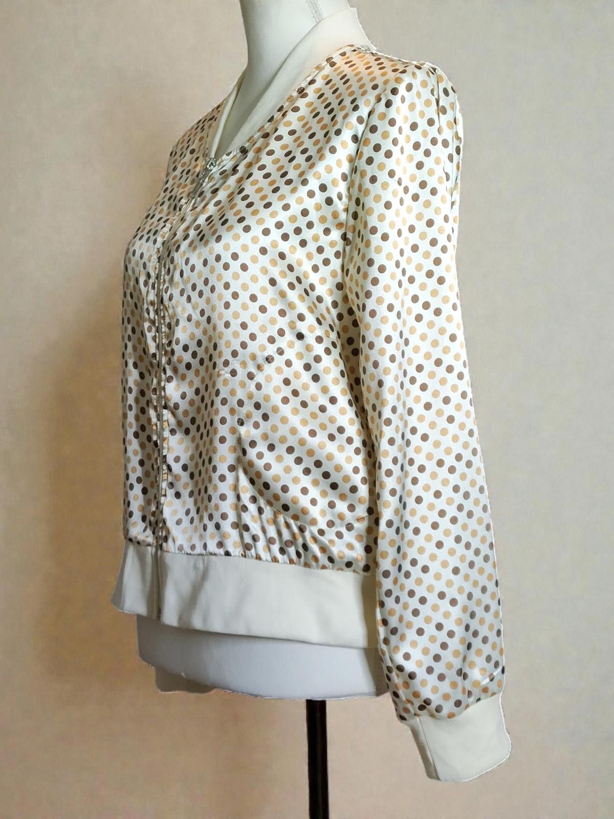 Adidas Adiva Medium Size Polka Dot Bomber Jacket Size M / US 6-8 / IT 42-44 - 4 Thumbnail