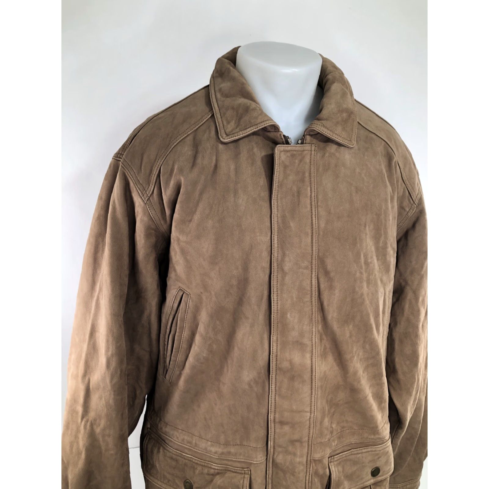 Vintage CABELA'S Outfitter Series LEATHER Ranch Jacket XL TALL Lined Thinsulate Brown Men Size US XL / EU 56 / 4 - 3 Thumbnail