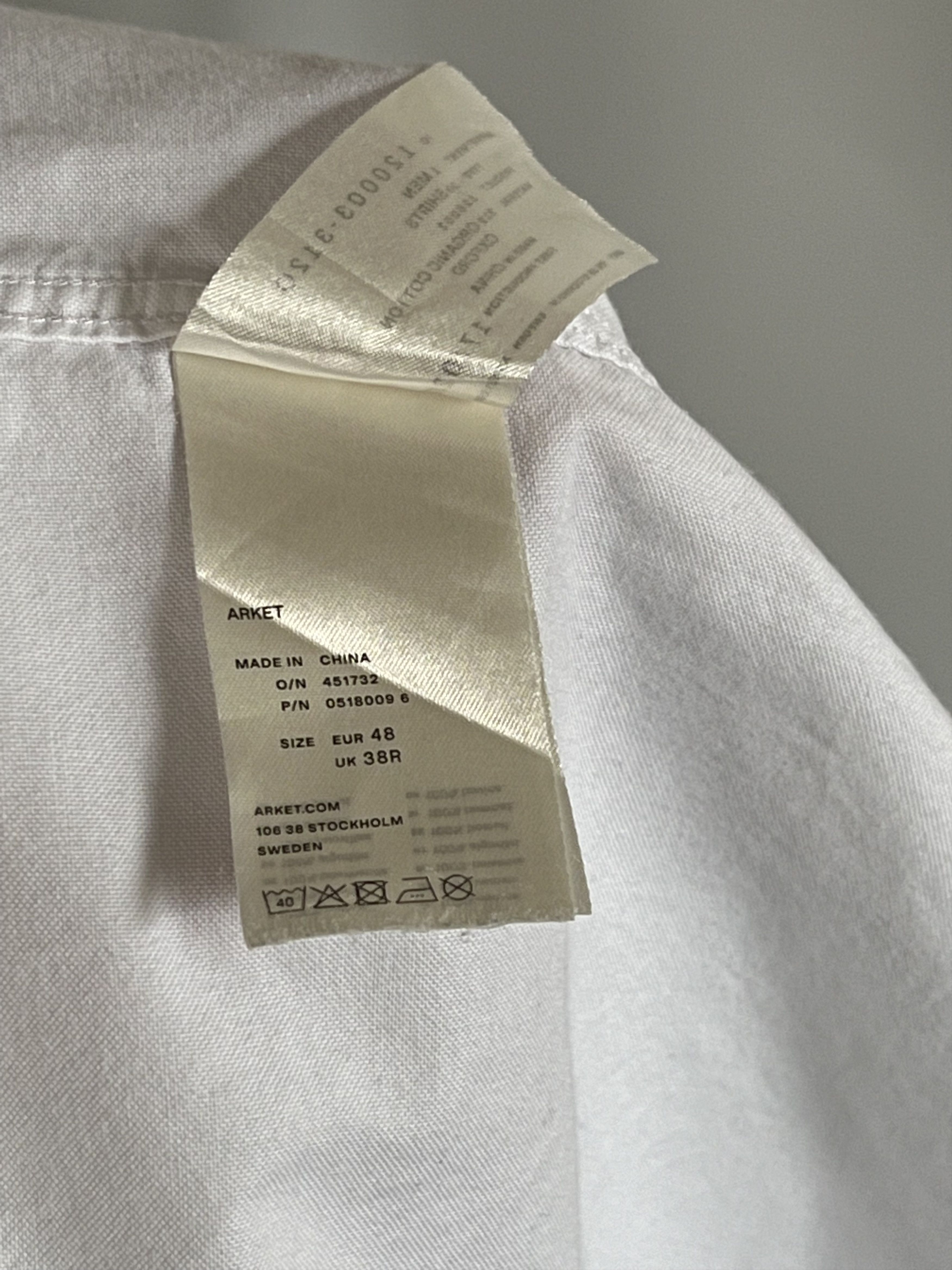 Arket Arket Button Up Shirt Long Sleeve White Men's Size M Size US M / EU 48-50 / 2 - 8 Thumbnail