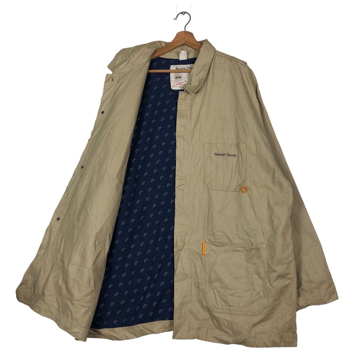 Japanese Brand 🔥Vintage Hickory Chore Jacket Detroit Snoop Dog Big Logo Size US XXL / EU 58 / 5 - 11 Thumbnail