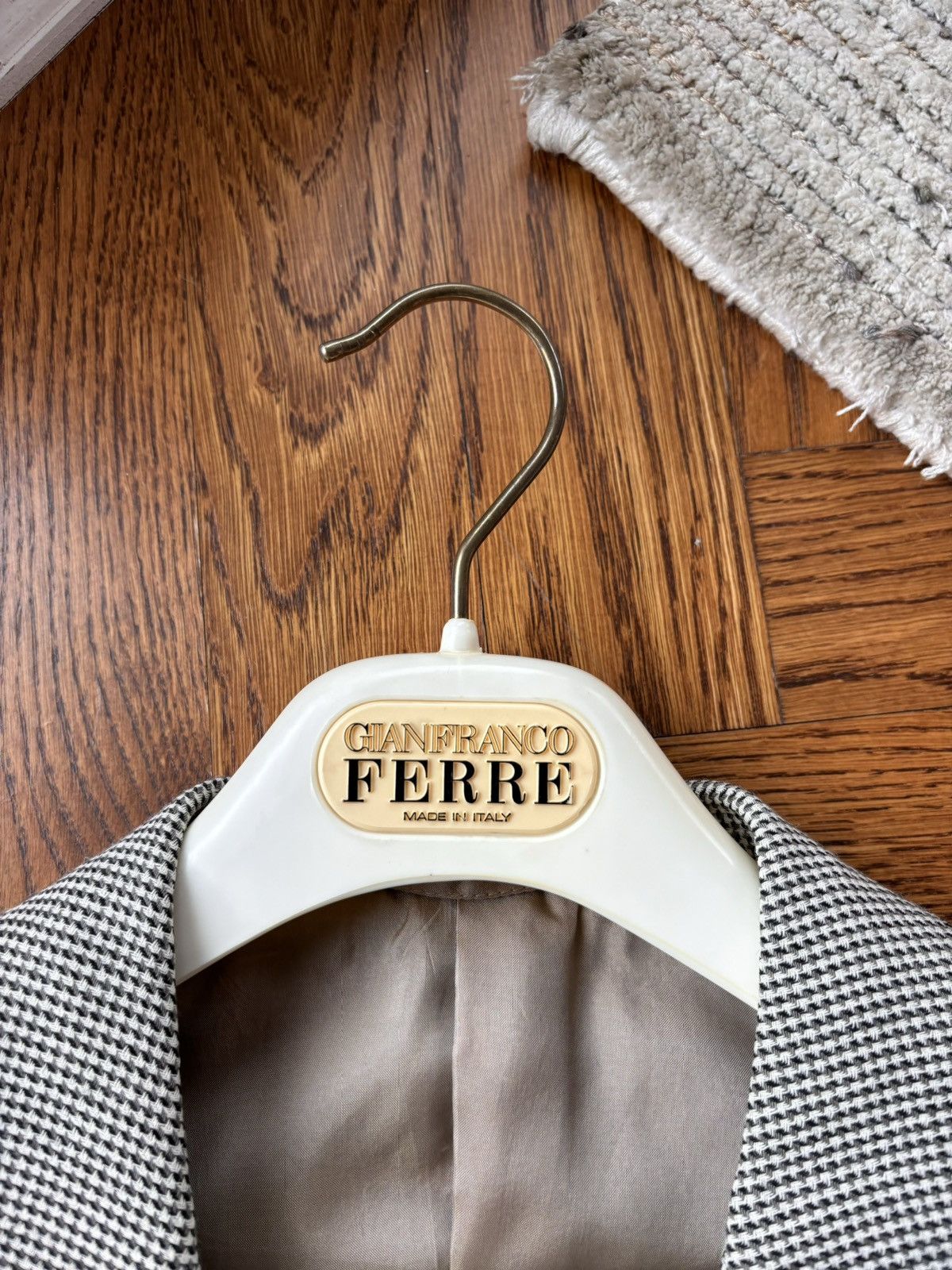Gianfranco Ferre × Vintage Vintage Gianfranco Ferre Suit Houndstooth Two Piece Wool 54R Size 54R - 4 Thumbnail