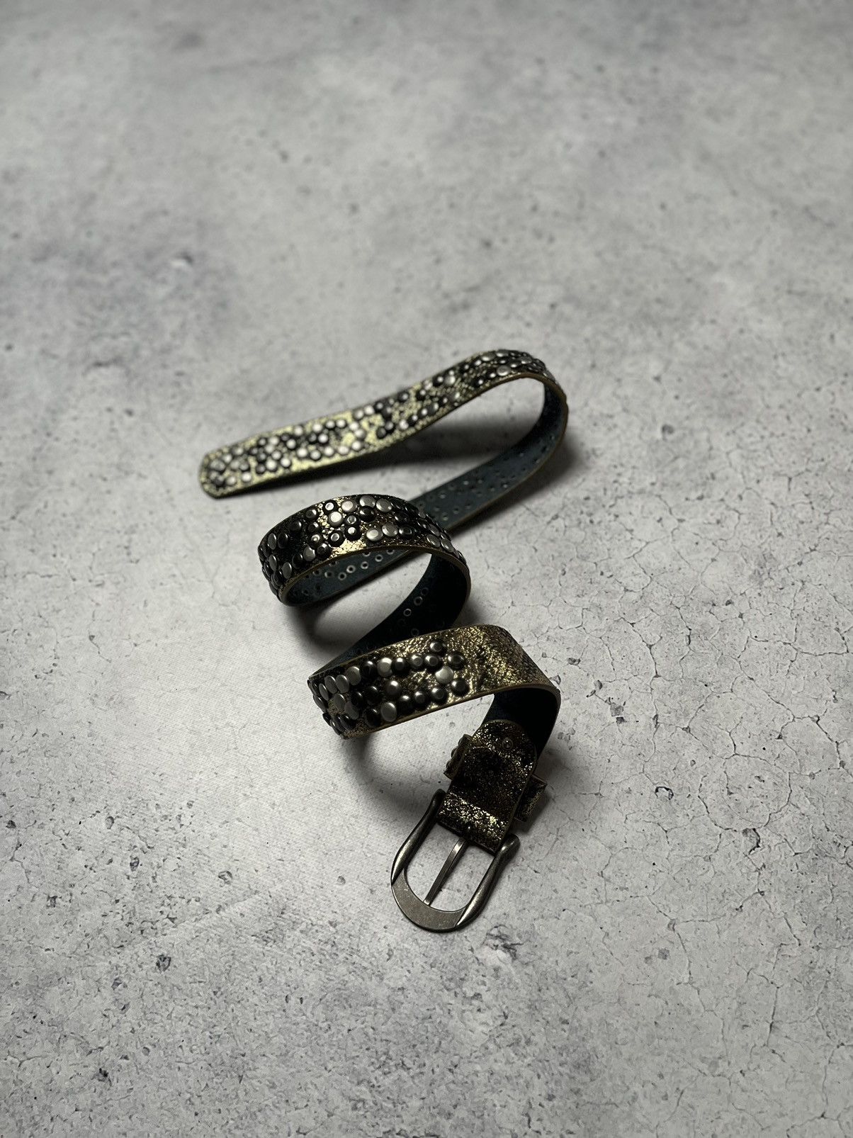 Japanese Brand × Vintage Vintage Leather Belt Y2K Opium Style B.B Simon Size ONE SIZE - 7 Thumbnail
