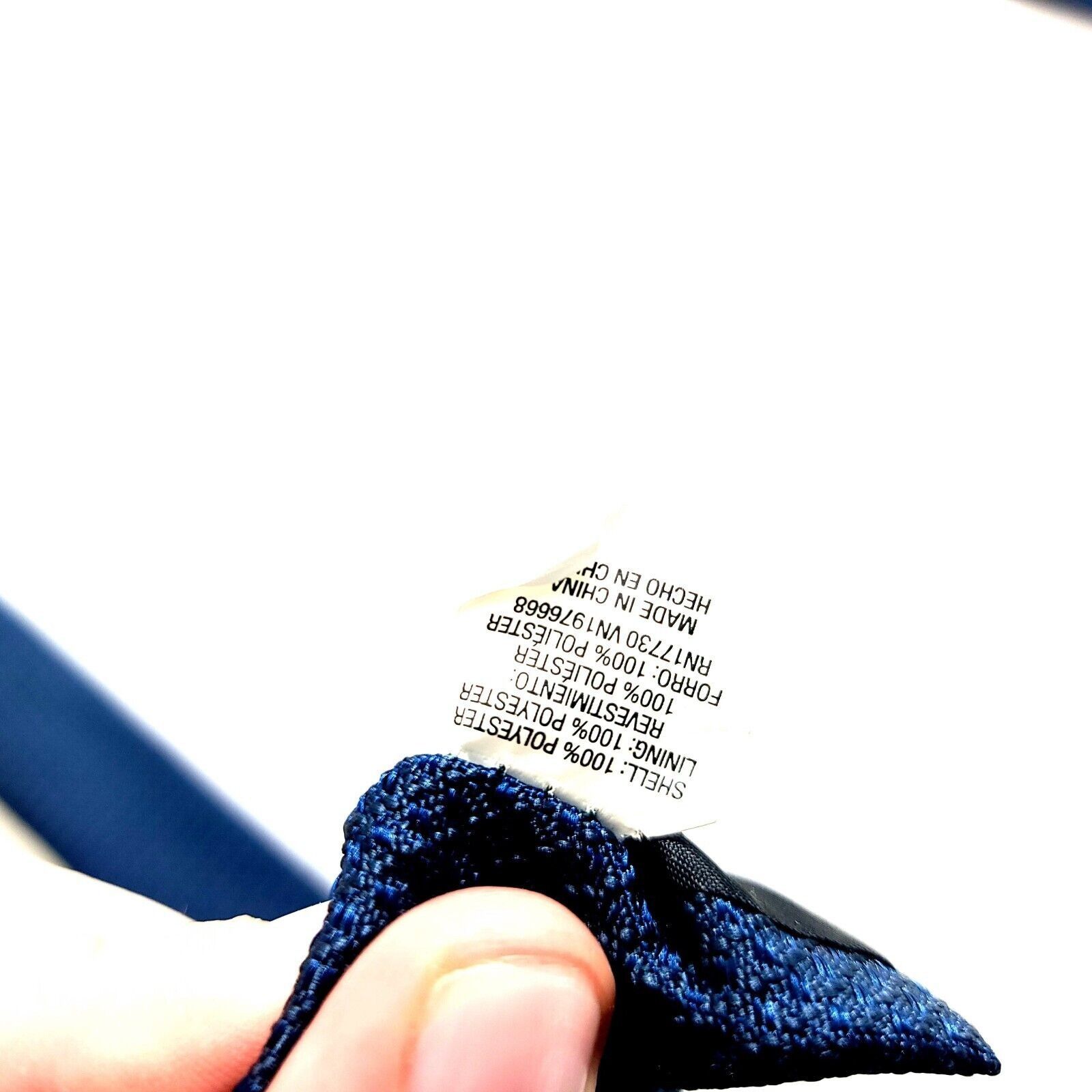 Designer Goodfellow & Co Blue Polyester Woven Geometric Skinny Tie Size ONE SIZE - 4 Thumbnail