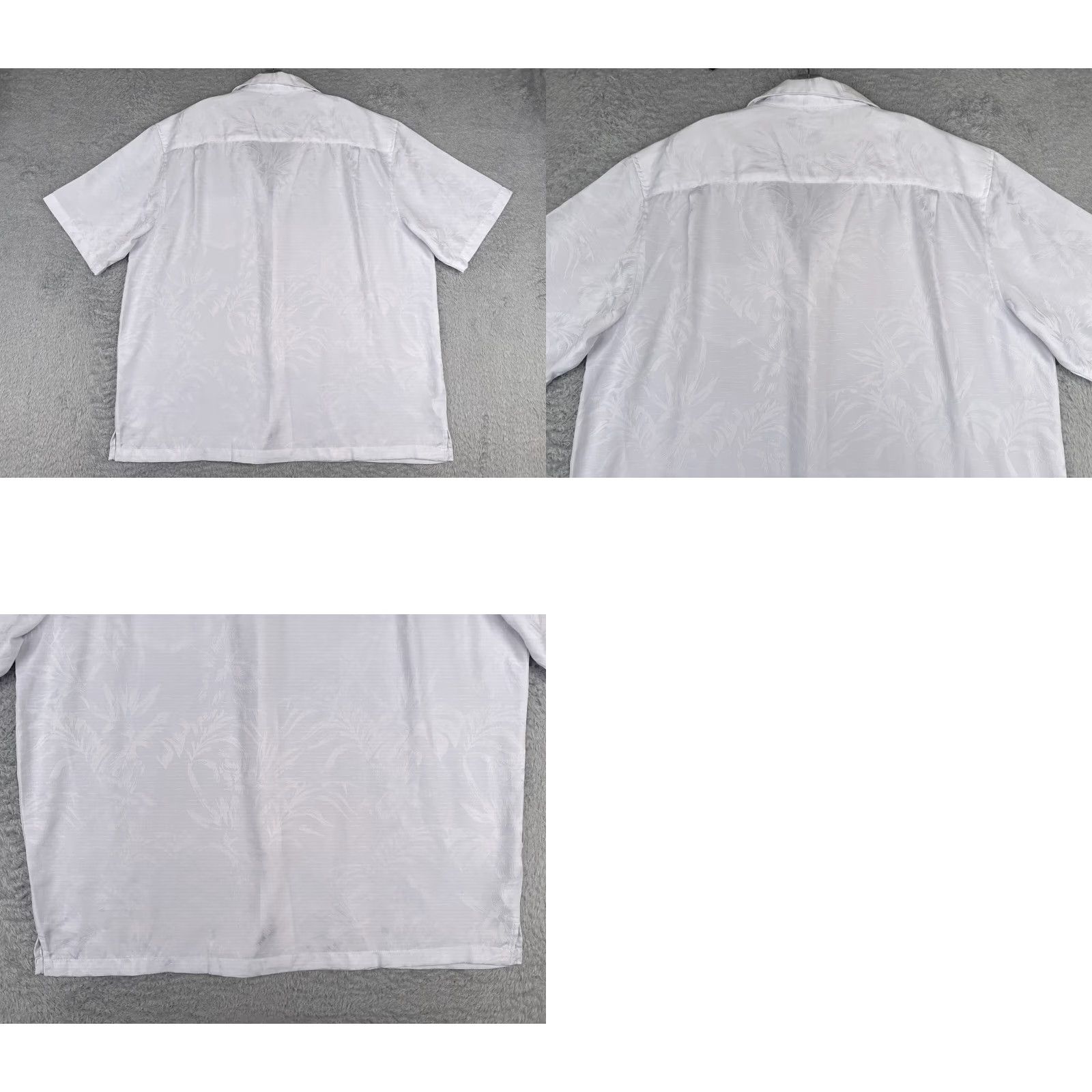 Cubavera Cubavera Shirt Men 2XL White Floral Hawaiian Rayon Blend Two Tone Short Sleeve Button-Up Casual Holiday Aloha Beach Vacation Mens Size US XXL / EU 58 / 5 - 9 Thumbnail