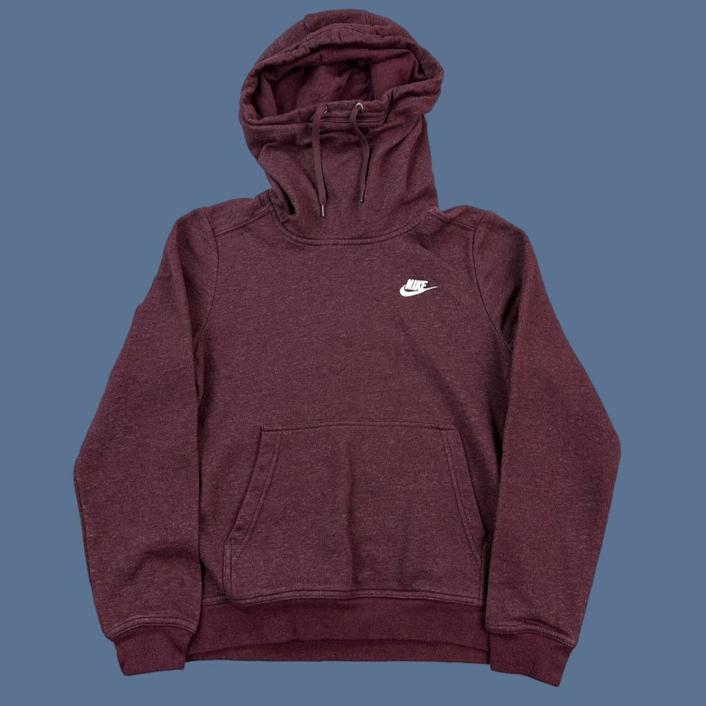 Nike Nike Sportswear Hoodie Women's M Burgundy Crush Funnel Neck Long Sleeve Size M / US 6-8 / IT 42-44 - 1 Thumbnail