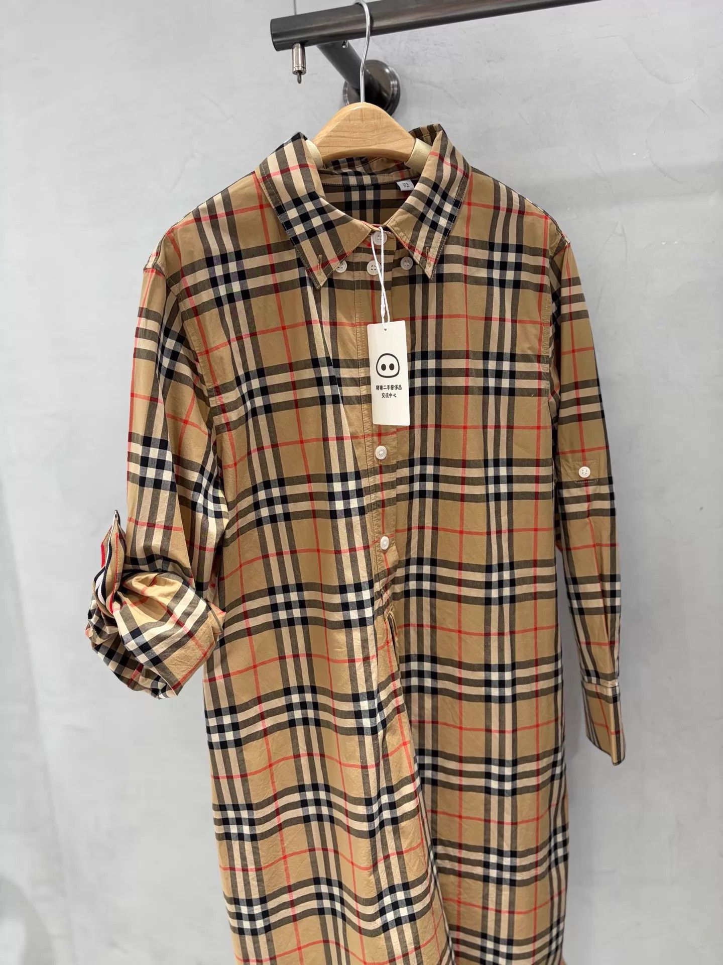 Burberry Burberry Women's Check Polo Collar Vintage Dress 40 Size S / US 4 / IT 40 - 2 Thumbnail