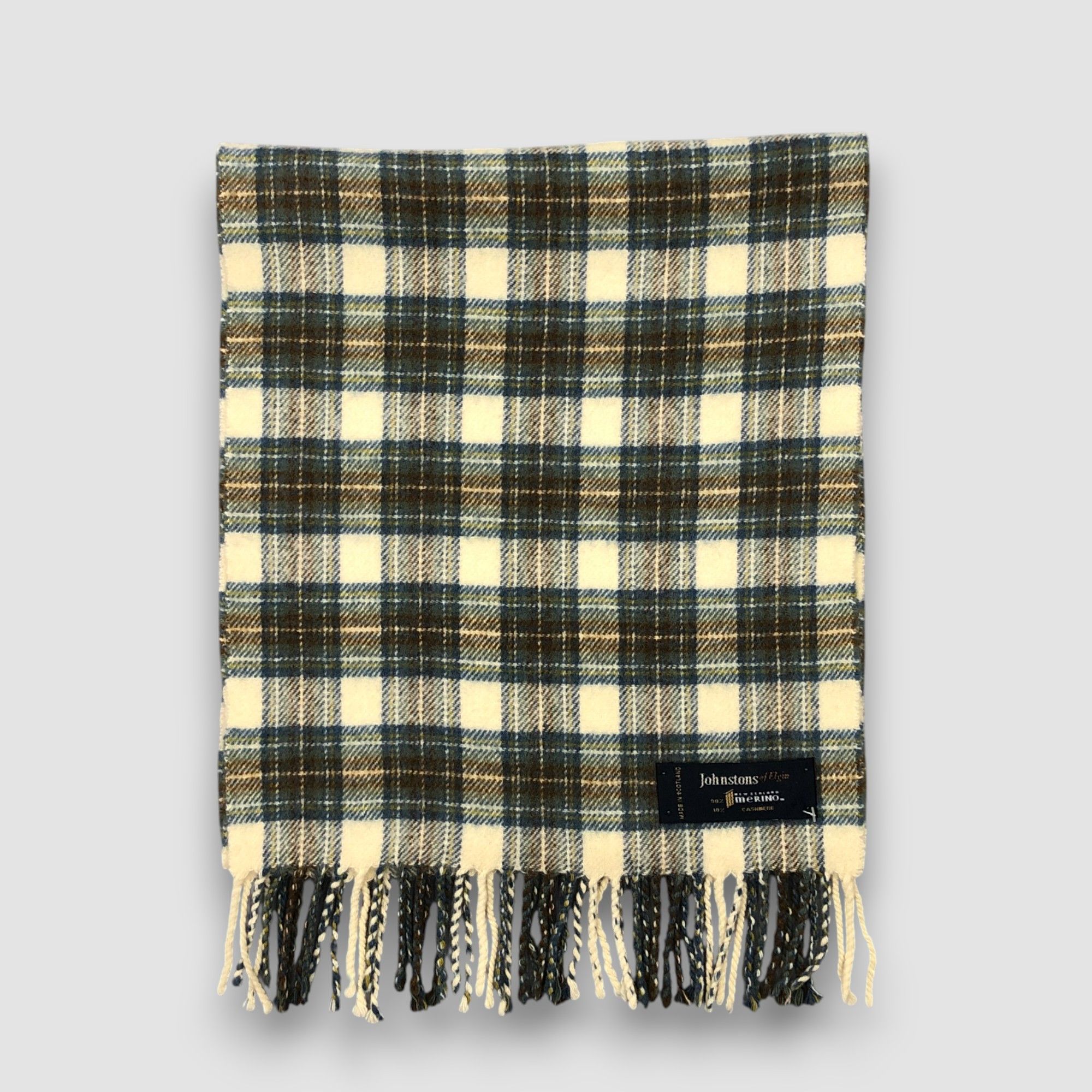 Johnstons Of Elgin Vintage Johnstons of Elgin Scarf Muffler Merino Wool Size ONE SIZE - 2 Thumbnail