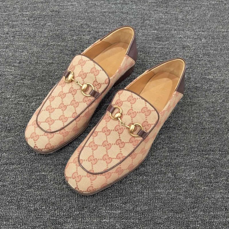 Gucci Khaki GG Horsebit Loafers for Men -