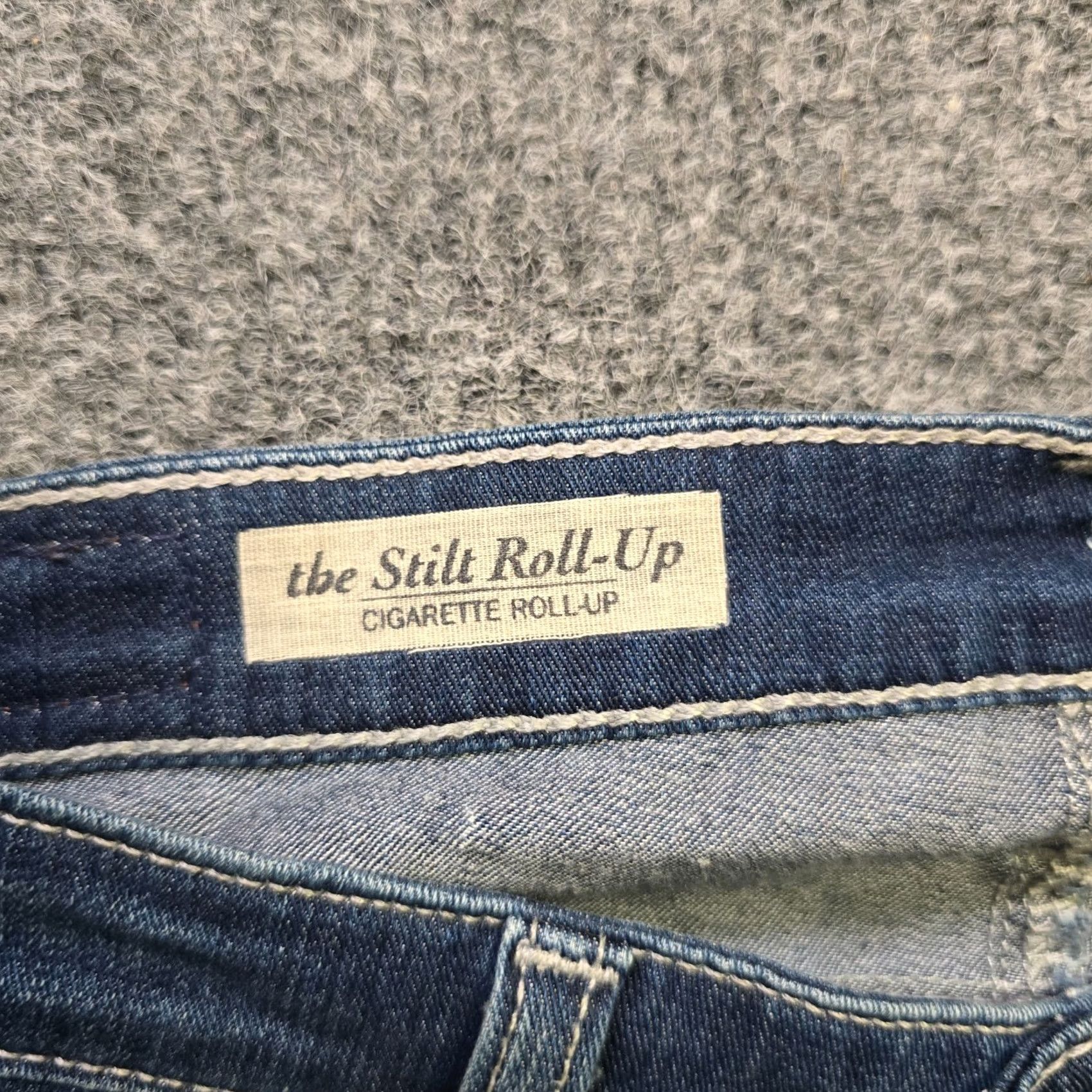 Vintage AG Adriano Goldschmied Jeans Women Size 27 Blue Stilt Roll Up Cuffed Skinny Capsule Casual, Travel, Denim, Slim, Patchwork? No, solid. Size 27" / US 4 / IT 40 - 4 Thumbnail