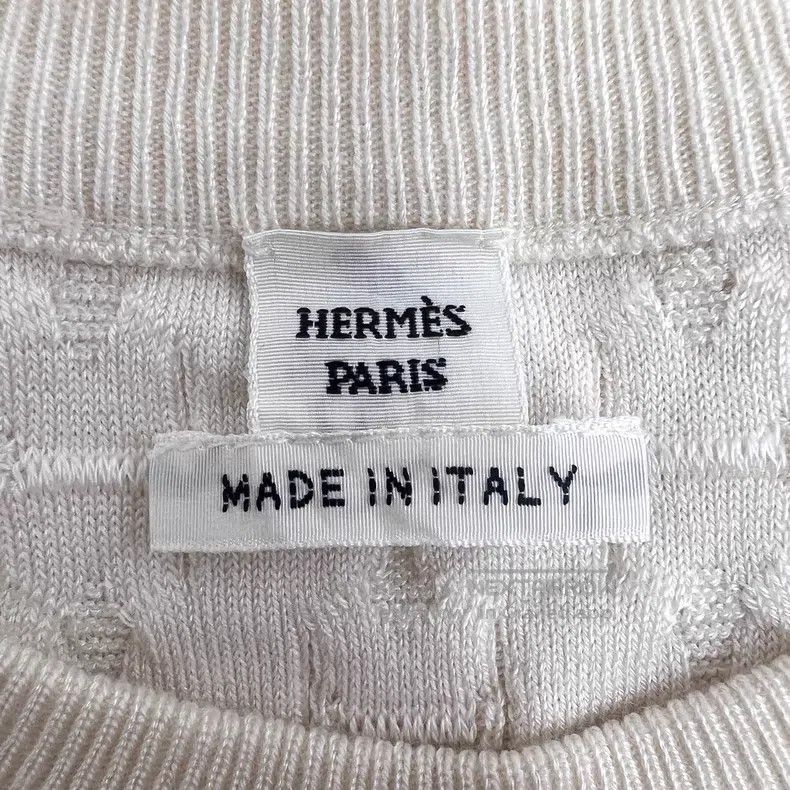 Hermes Hermes Beige Lock Closure Jacquard Mulberry Silk Sleeveles Size XS / US 0-2 / IT 36-38 - 5 Thumbnail