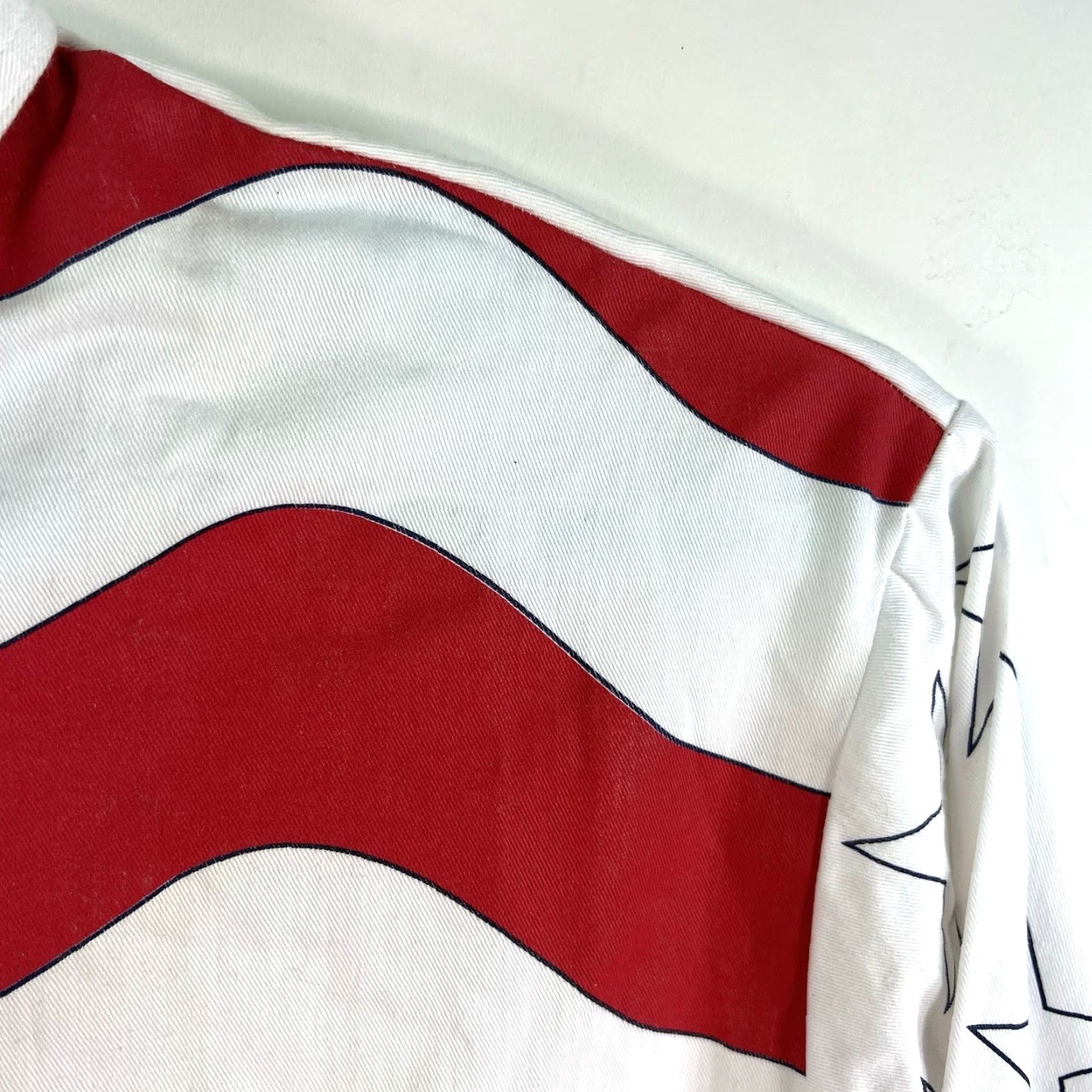 Vintage Vintage Western USA Flag Cotton Button-Up Shirt Mens Size Large White All Seasons Size US L / EU 52-54 / 3 - 3 Thumbnail