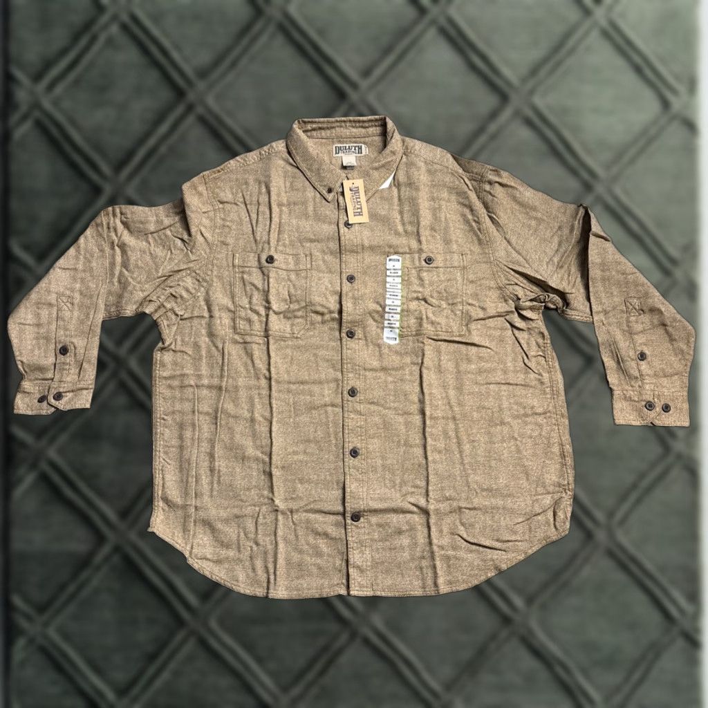CO Duluth Shirt Button-Up 2XL Brown Relaxed Fit L/S Collared Pockets Men Regular NWT Size US XXL / EU 58 / 5 - 1 Thumbnail