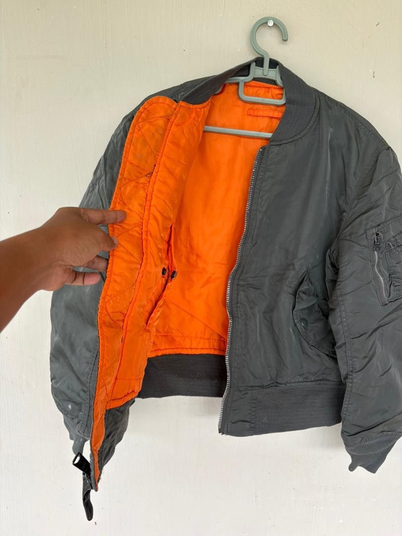 Alpha Industries Vintage 90’s Alpha Industries MA-1 Bomber Jacket Big Logo Size US M / EU 48-50 / 2 - 4 Thumbnail