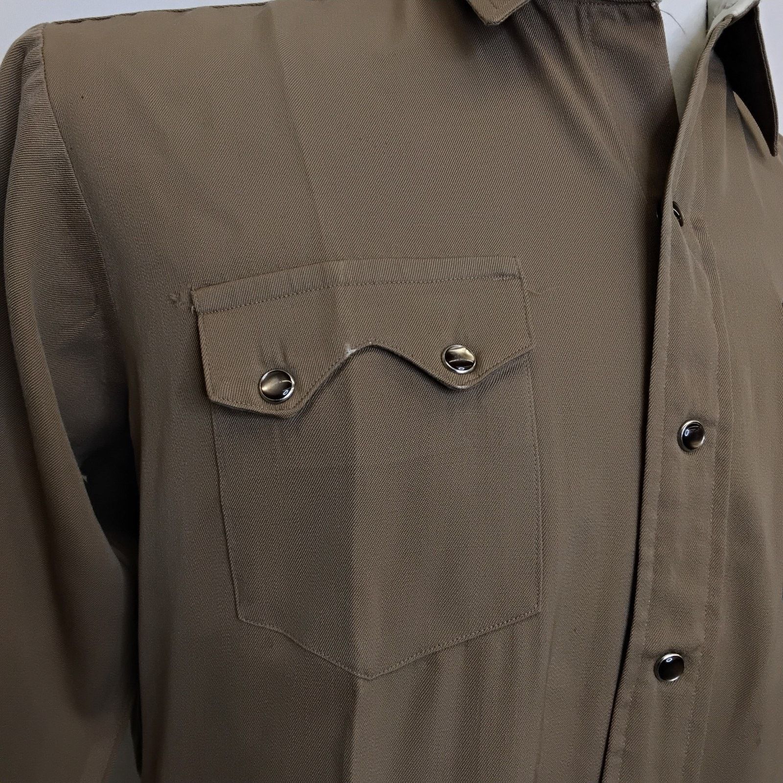 Levi's Levi's Gabardine Big E Pearl Snap Shirt Men M Brown VTG '50s Size US M / EU 48-50 / 2 - 5 Thumbnail