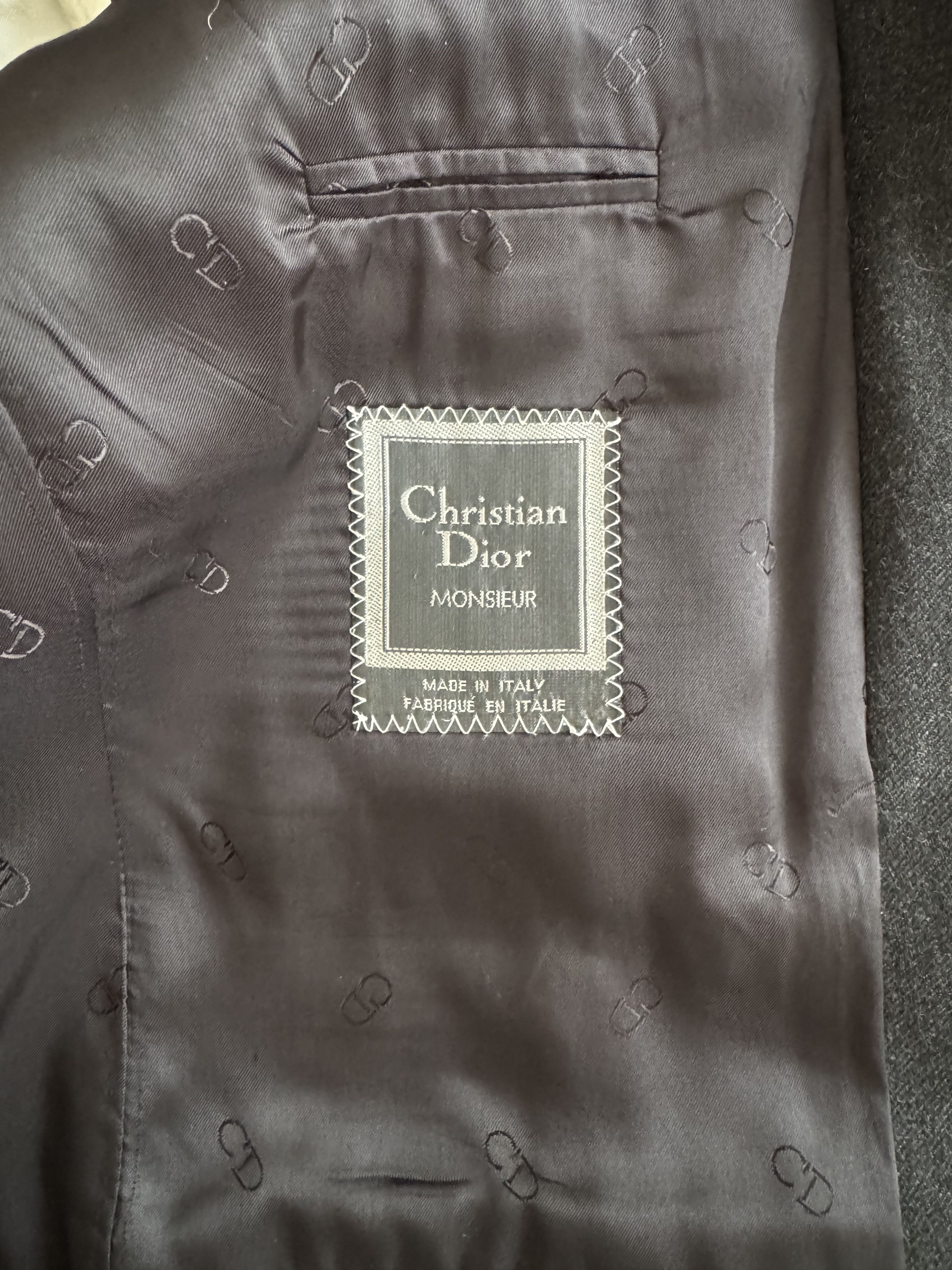 Christian Dior Monsieur Christian Dior Monsieur Grey Blazer (Vintage) Size 50R - 3 Thumbnail