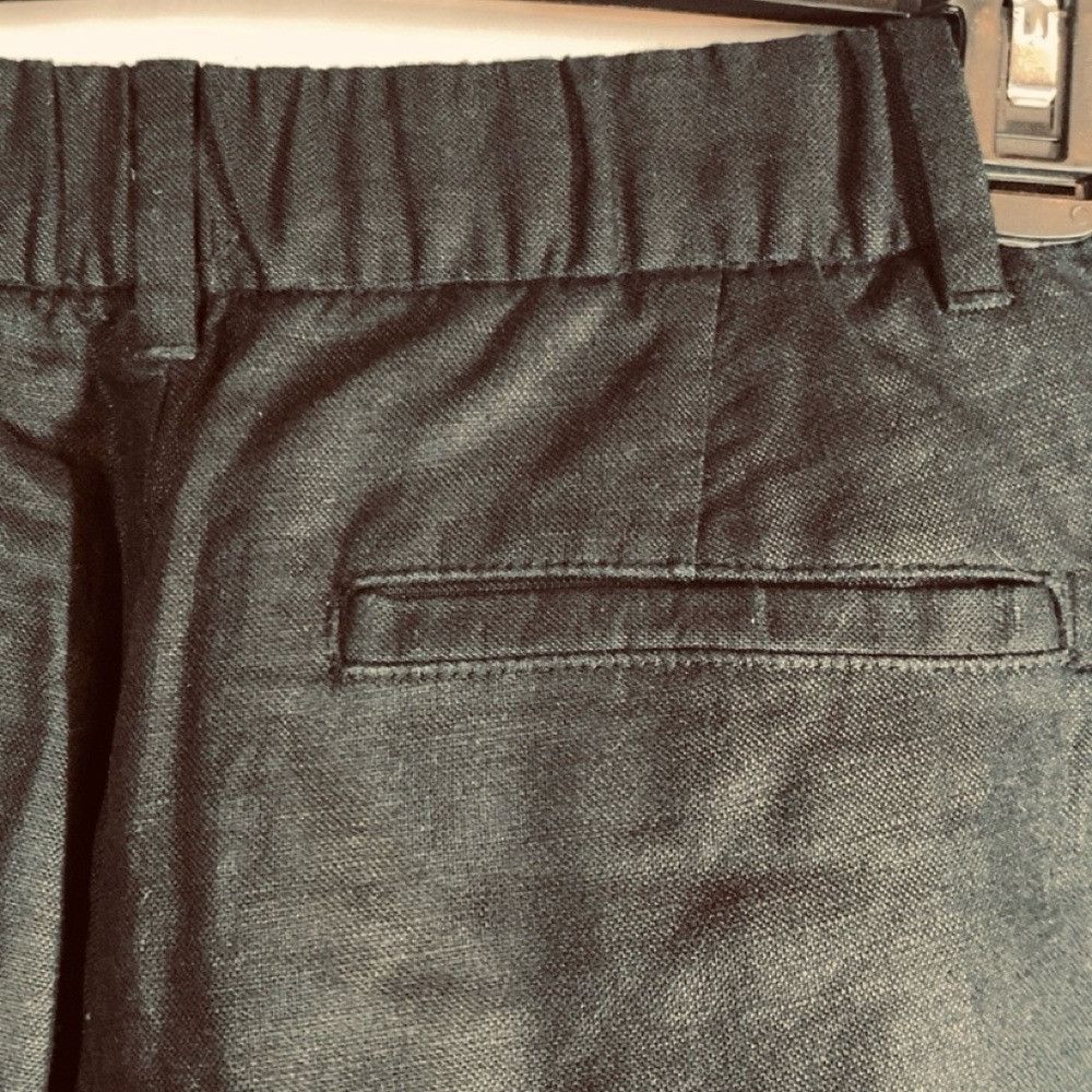 Gap GAP sz 4 Petite 365 High Rise Black Linen Blend Wide Leg Tro Size 26" / US 2 / IT 38 - 4 Thumbnail