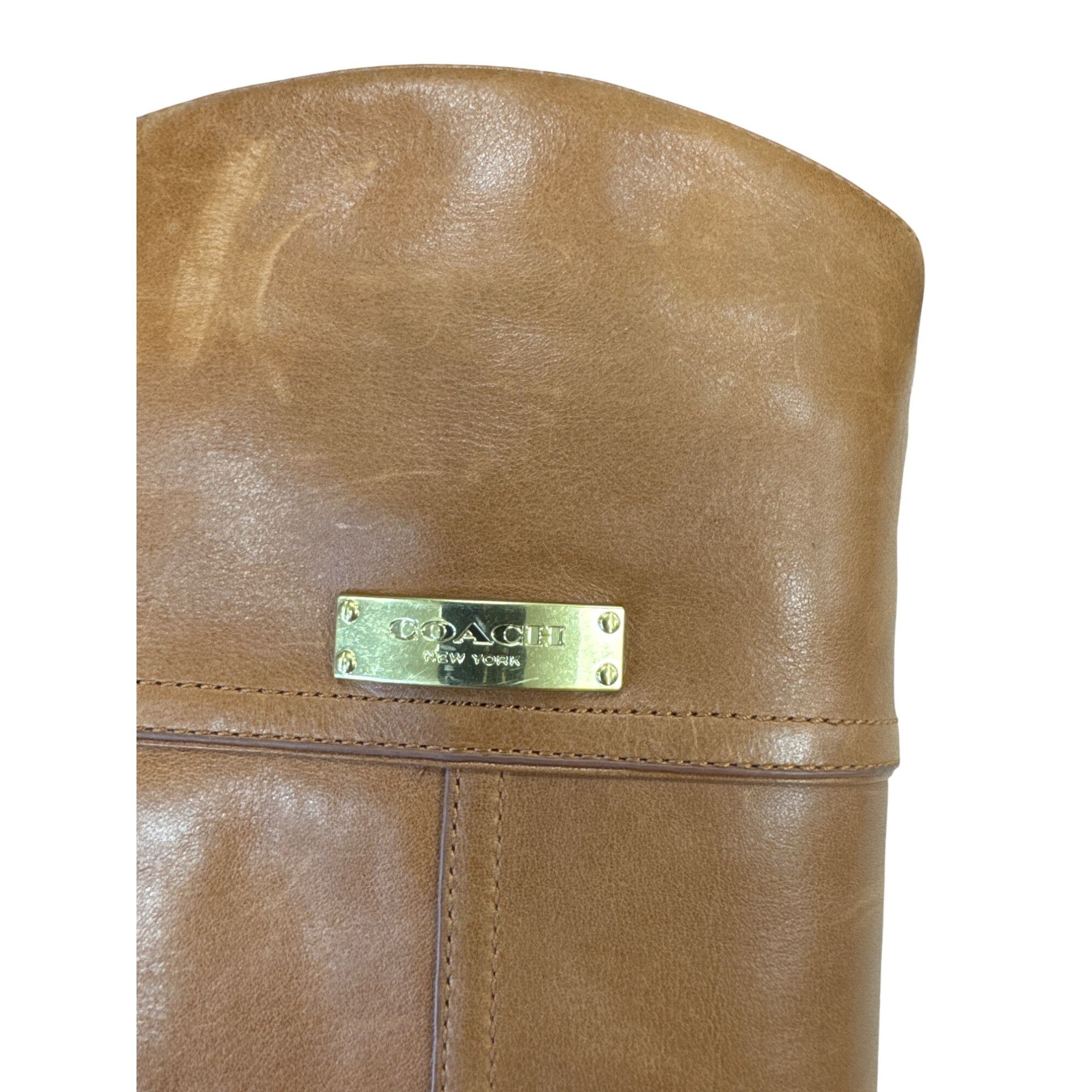 Coach Coach Womens Brown Leather Riding Boots Size 8B SKU 7412 Size US 8 / IT 38 - 5 Thumbnail