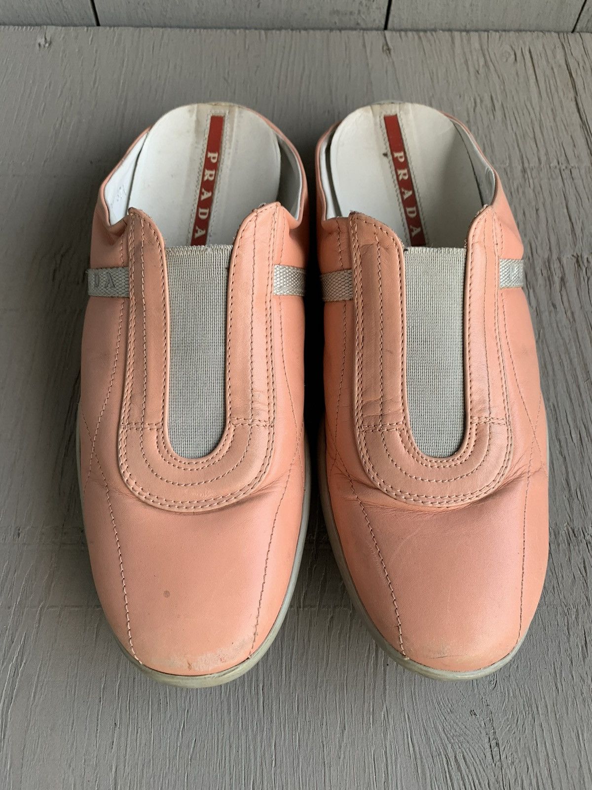 Prada × Vintage 2000s Prada Mules Y2K Sport Slip On Sneaker S/S Sport 3308 Size US 7.5 / IT 37.5 - 6 Thumbnail