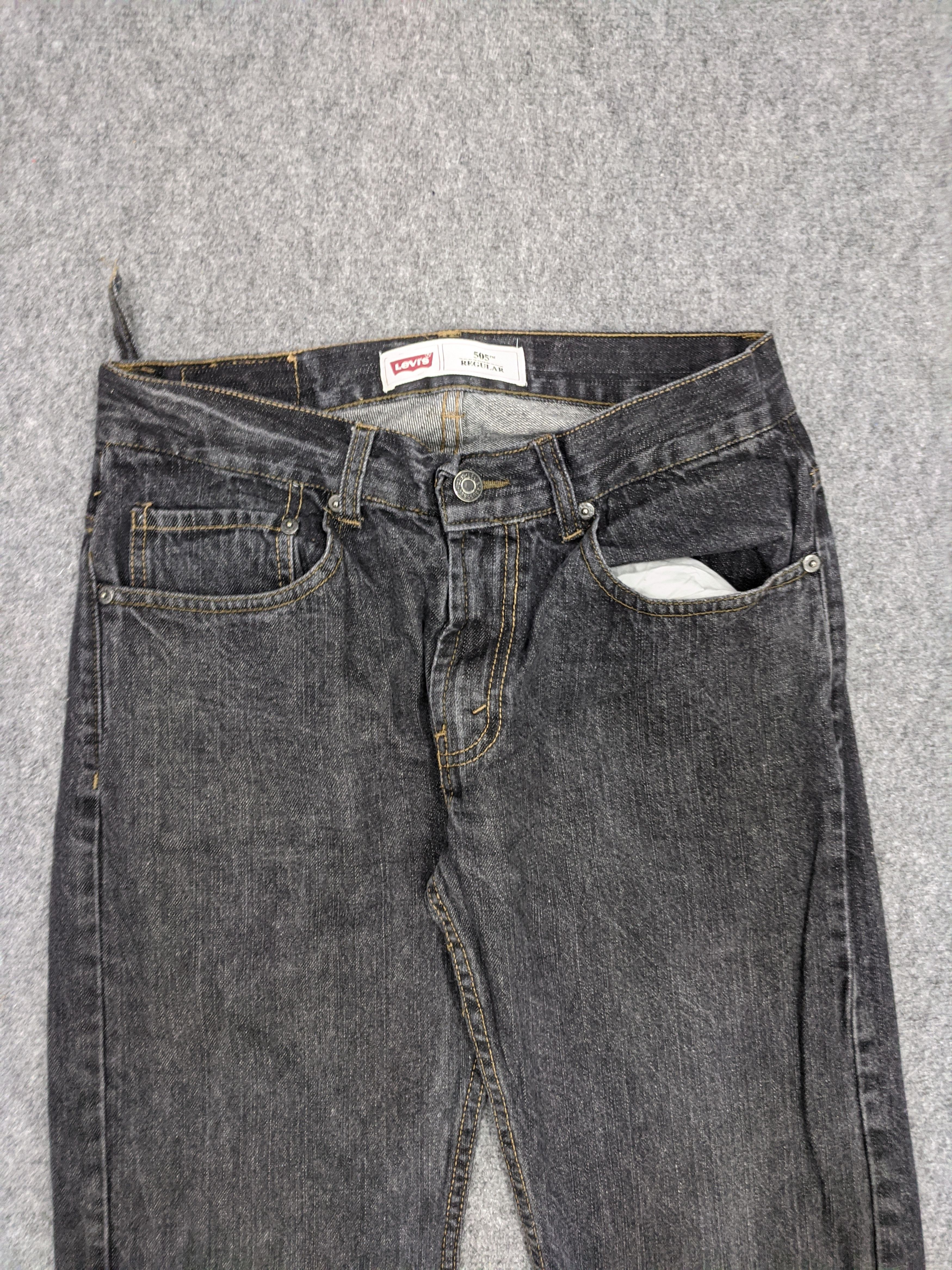Levi's Vintage Levis 505 Faded Black Jeans 29x29 9 Size US 29 - 2 Thumbnail