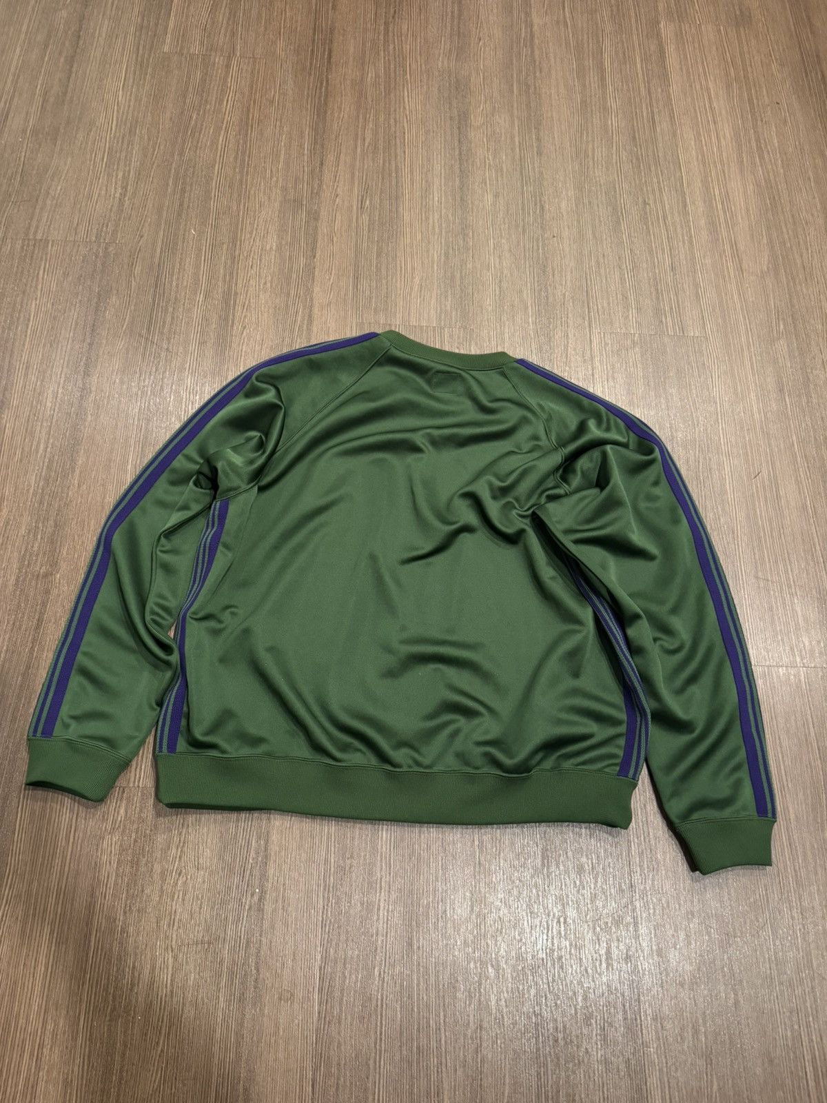 Needles Needles Smooth Polyester Logo Track Striped Green Crewneck Size US XL / EU 56 / 4 - 2 Thumbnail