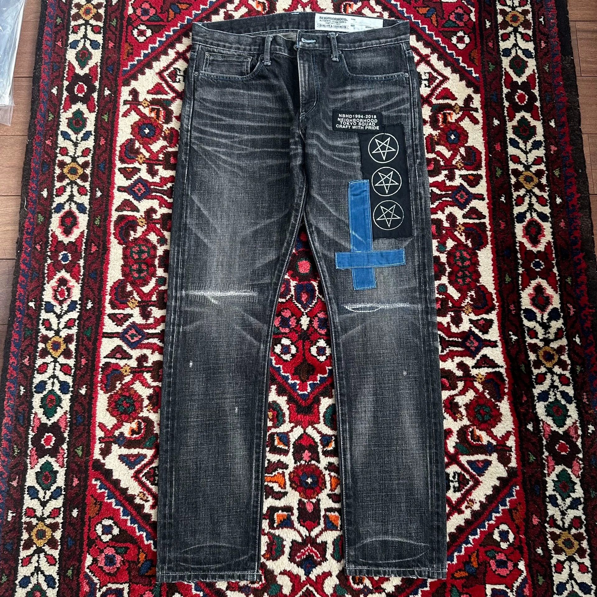 Neighborhood NEIGHBORHOOD 18SS METAL Jeans dp narrow M black Size US 33 - 1 Thumbnail