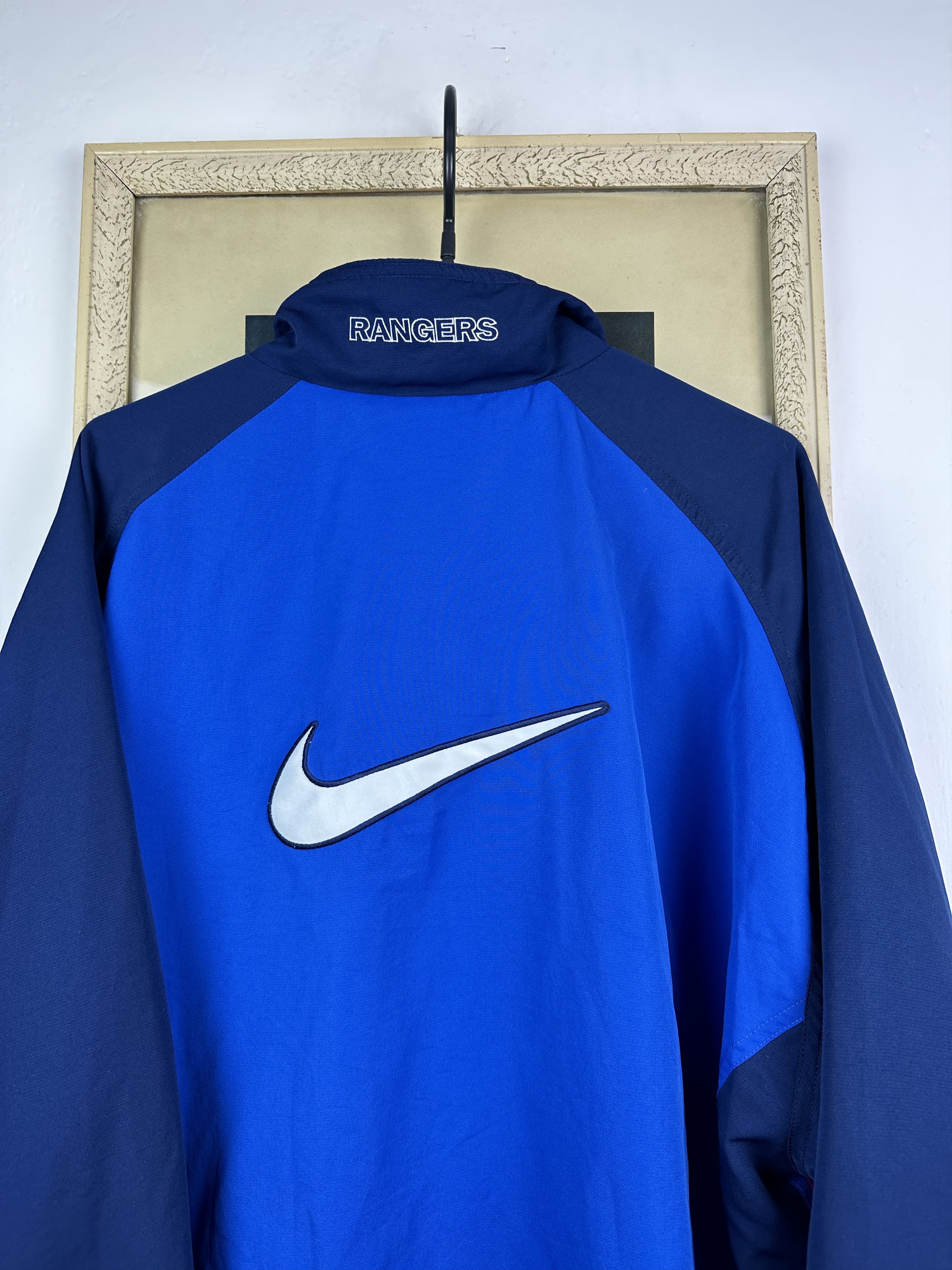Nike × Vintage Vintage Nike Glasgow Rangers 90's Jacket Football Soccer Size US M / EU 48-50 / 2 - 15 Thumbnail
