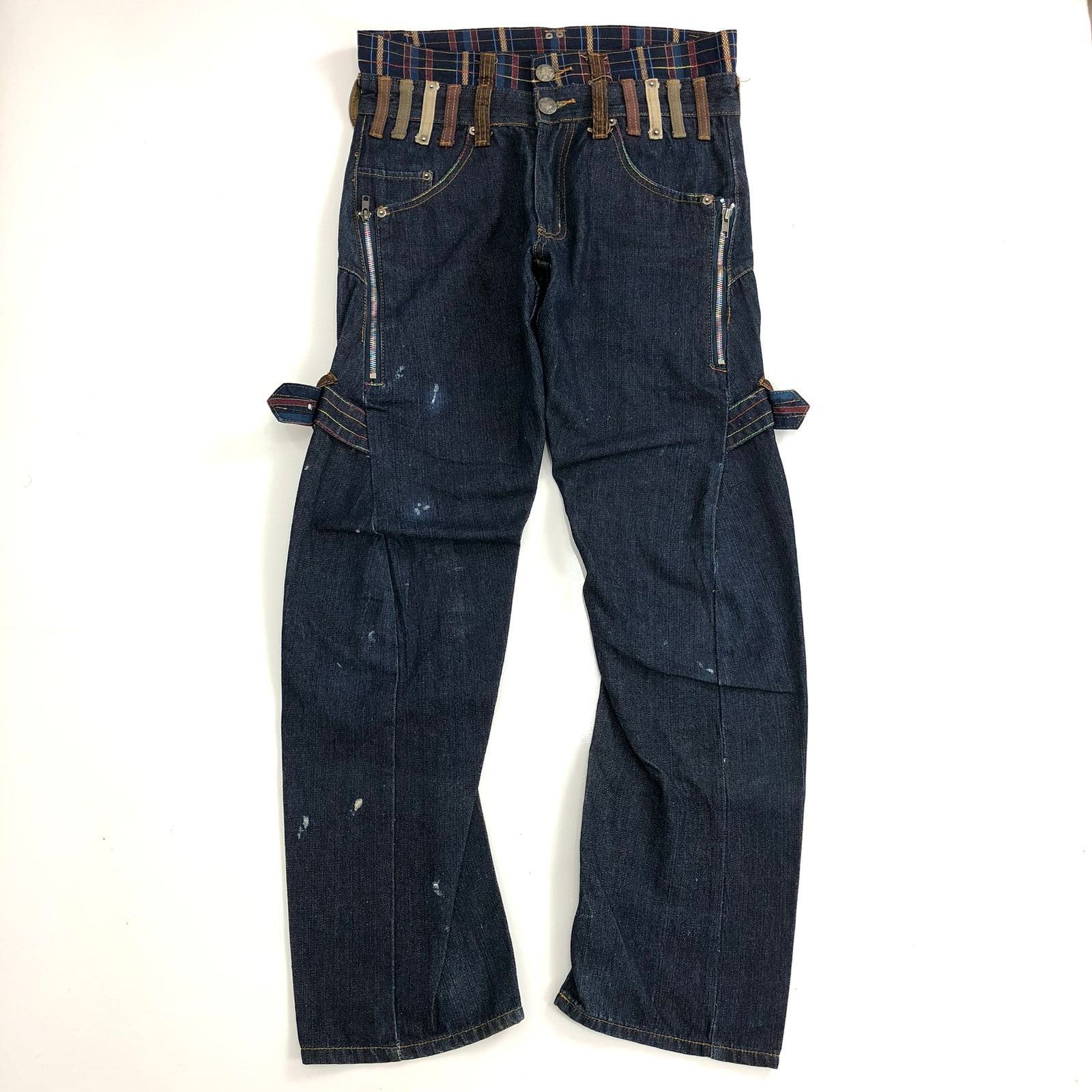 Number (N)ine Japanese Brand Breathmint Double Waist Denim Pants Size US 31 - 1 Thumbnail