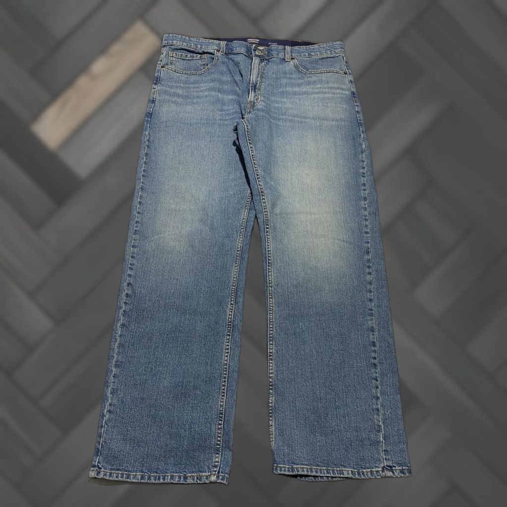 Vintage VINTAGE Levi Strauss Signature Jeans Mens 40x32 Light Wash Blue Straight Leg Relaxed Denim Cotton Zip Pockets 5-Pocket Mens Size US 40 / EU 56 - 1 Thumbnail