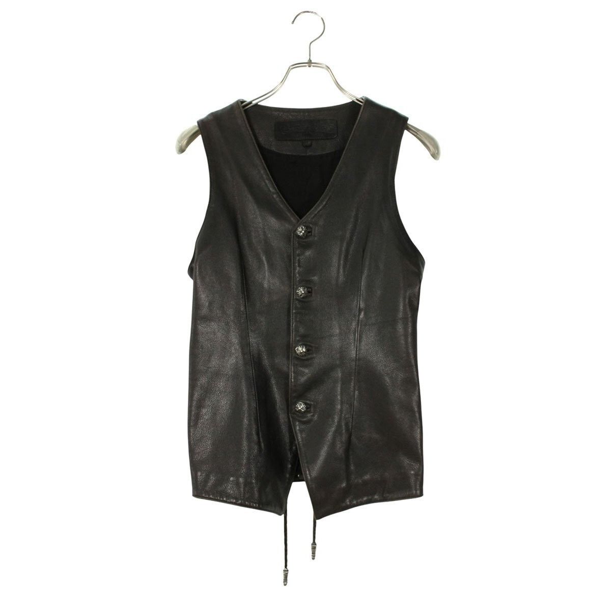 Chrome Hearts GRAIL 90s! Chrome Hearts Cross Leather Vest | Grailed