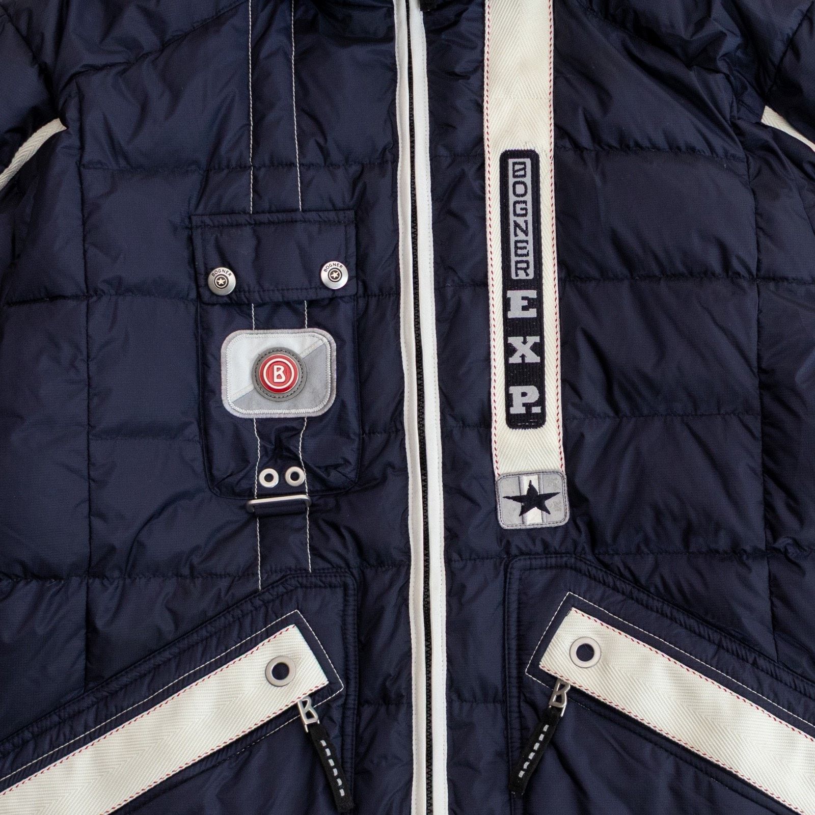 Bogner Bogner EXP Mens Ski Jacket Navy Down Puffer Hooded Sami SZ L Size US L / EU 52-54 / 3 - 5 Thumbnail